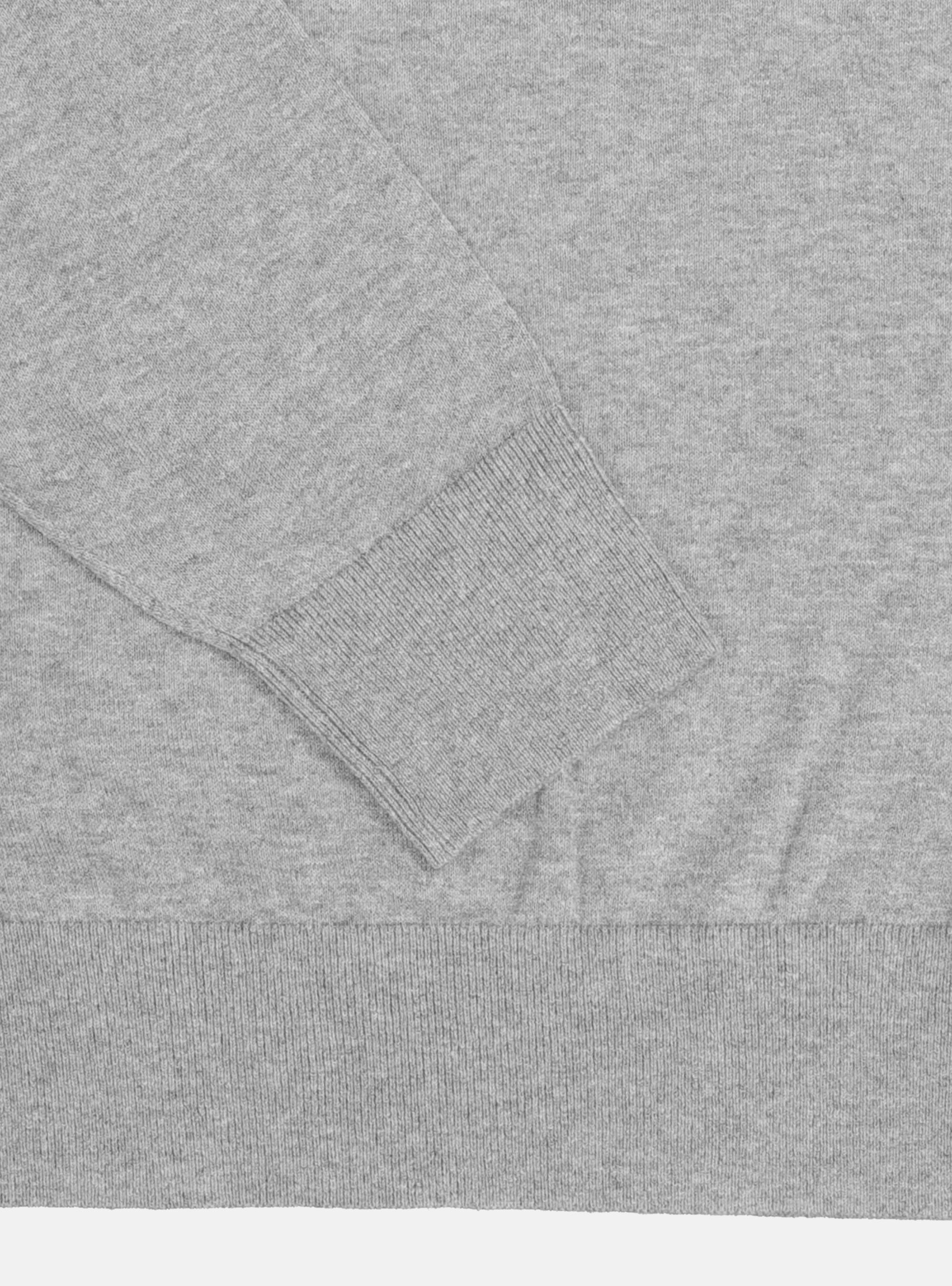 Maglia dolcevita in cotone seta e cashmere, GRIGIO CHIARO MELANGE