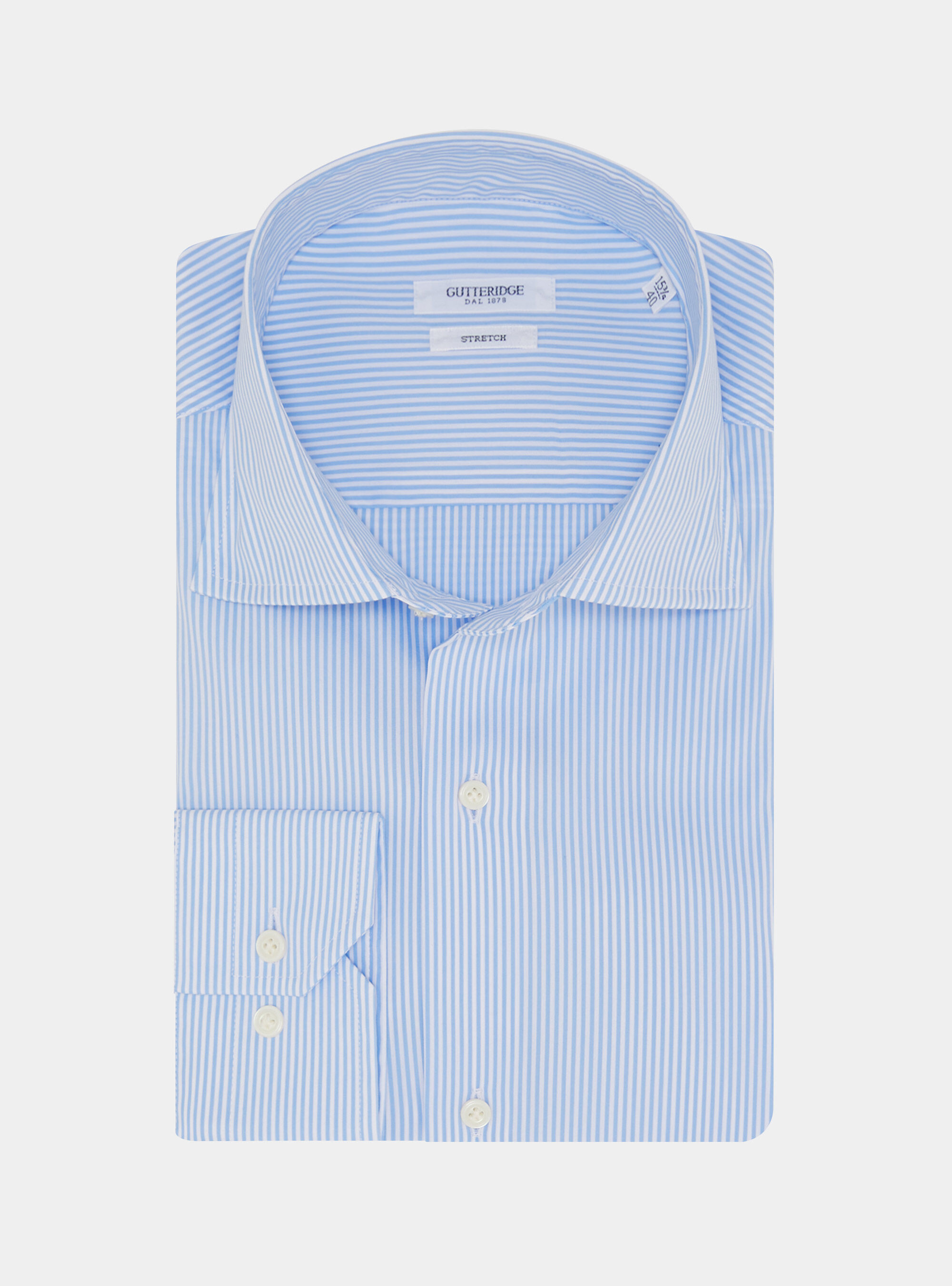 Camicia a righe popeline stretch Gutteridge Uomo