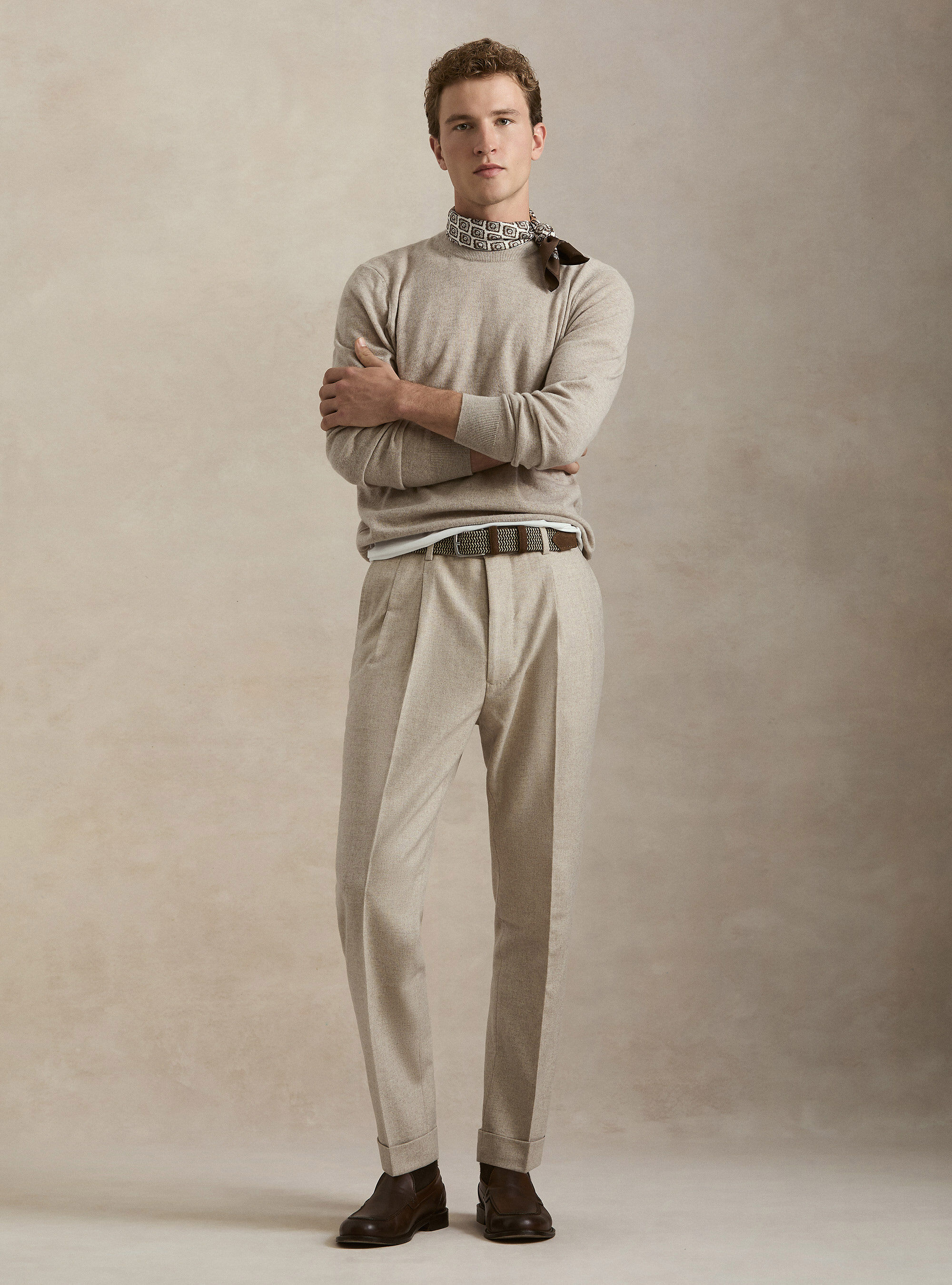 Maglia girocollo in 100% cashmere