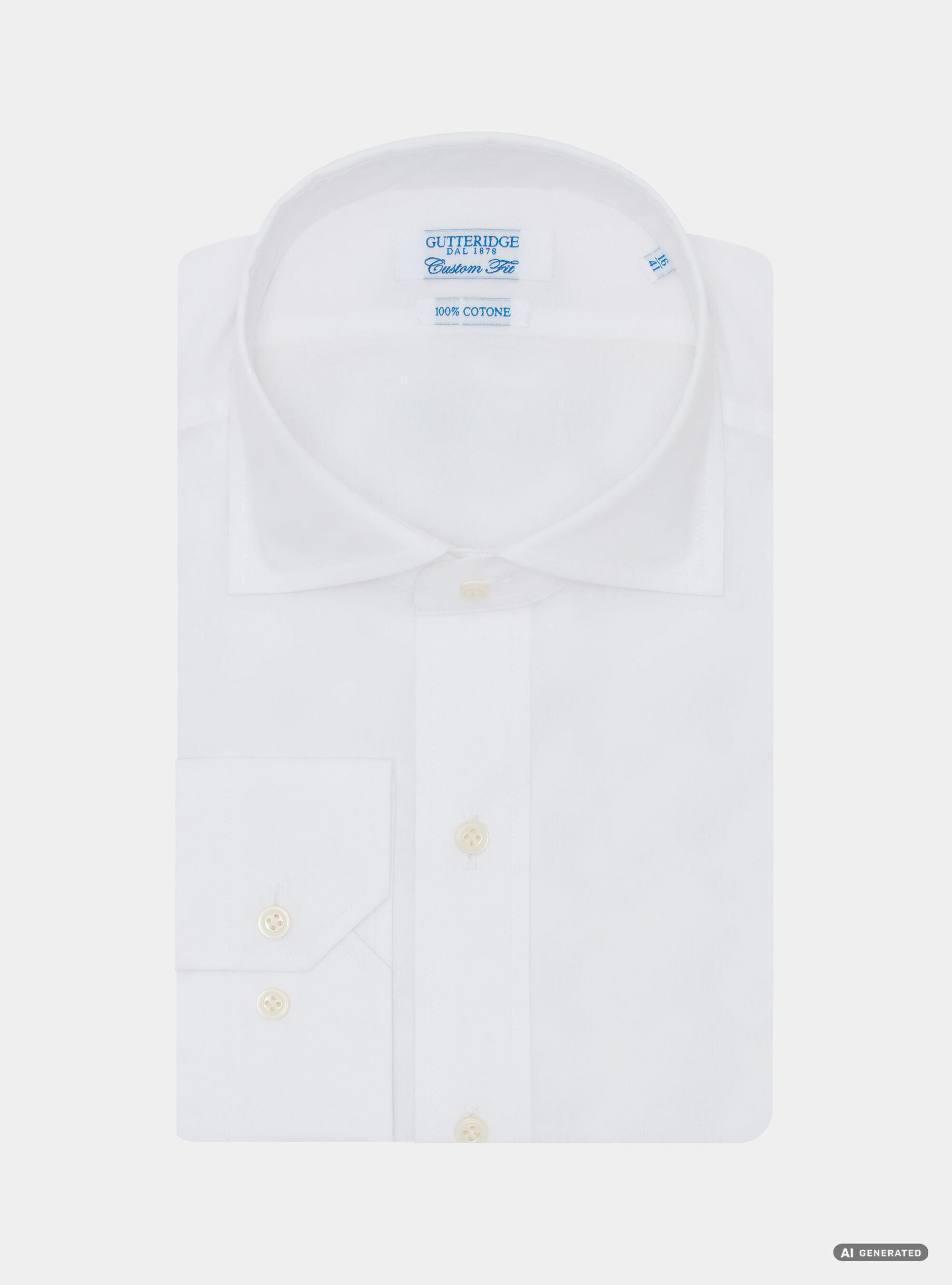 Custom-fit cotton poplin shirt, WHITE