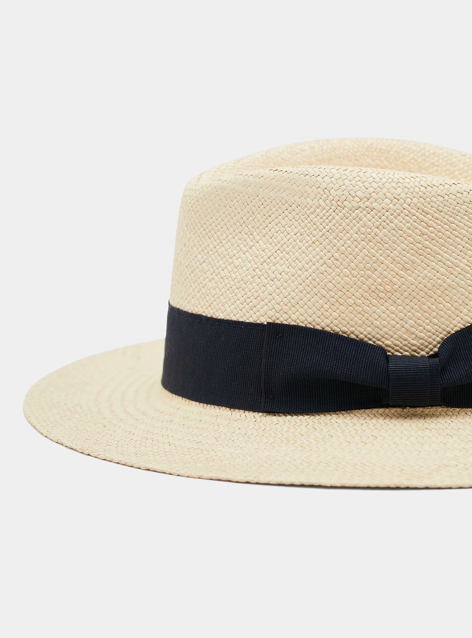 Cappello panama con fascia, ECRU/NAVY EN02