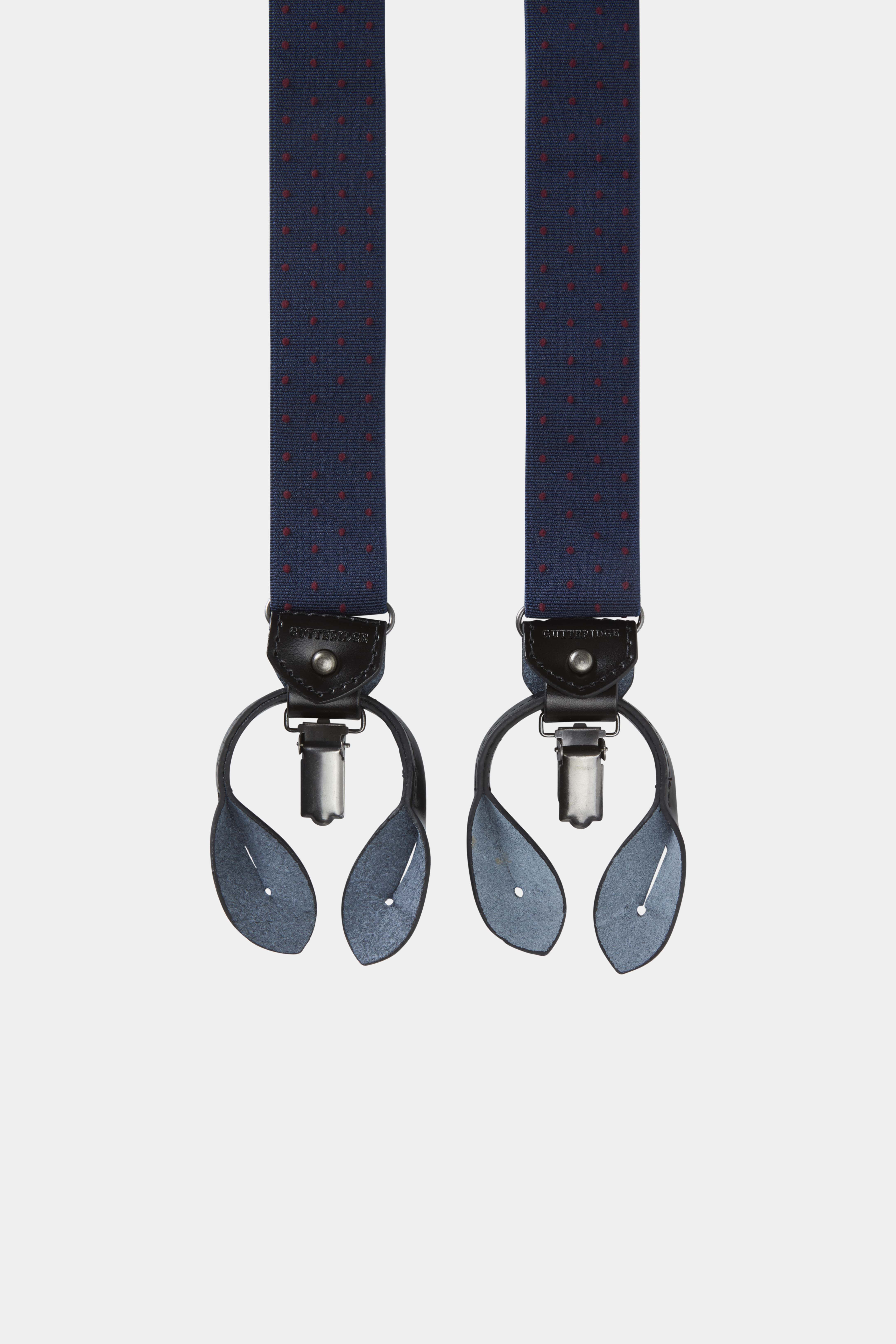 Polka dot braces, BORDEAUX