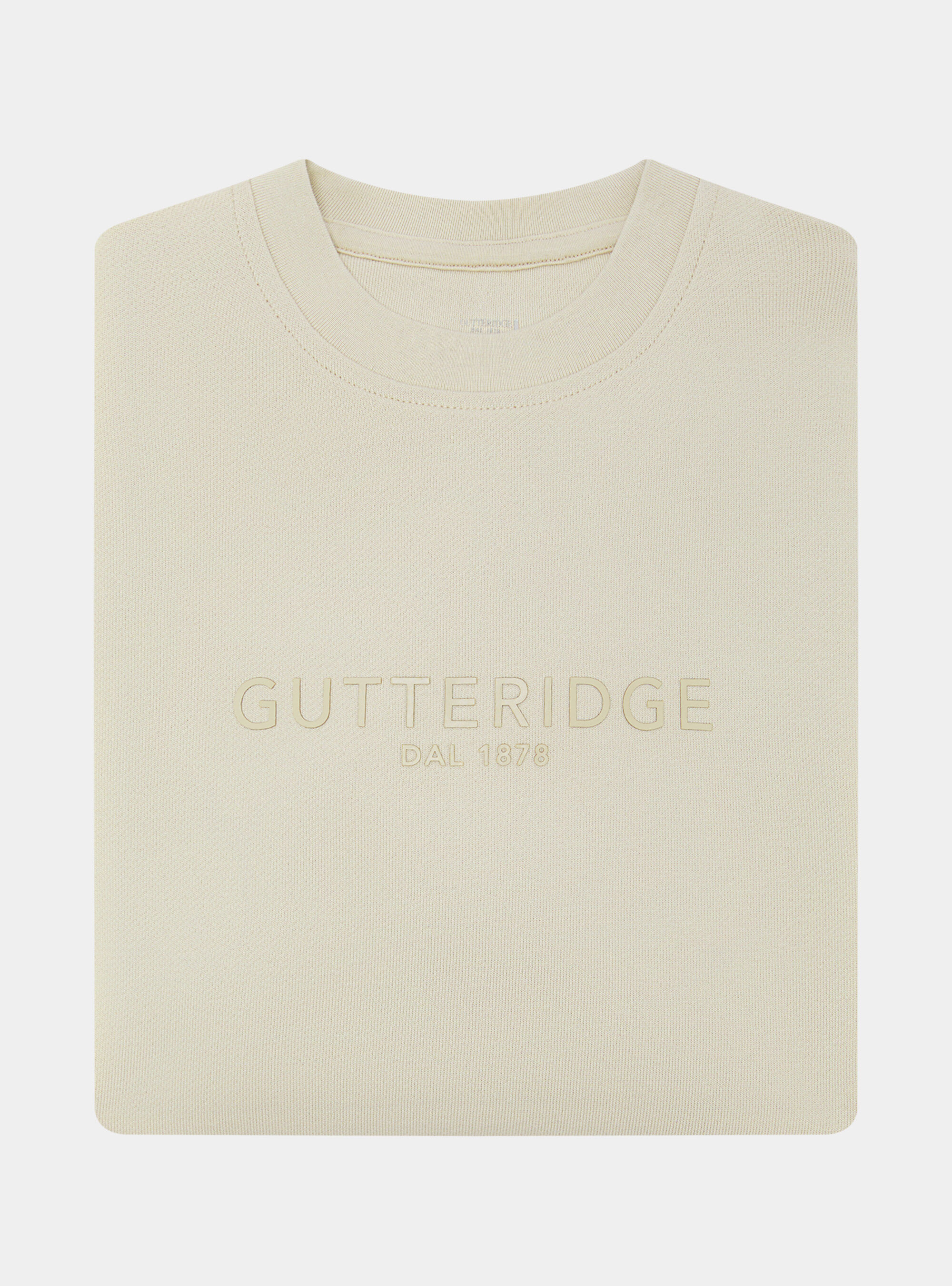 Gutteridge logo crewneck sweatshirt, ECRU 0536C