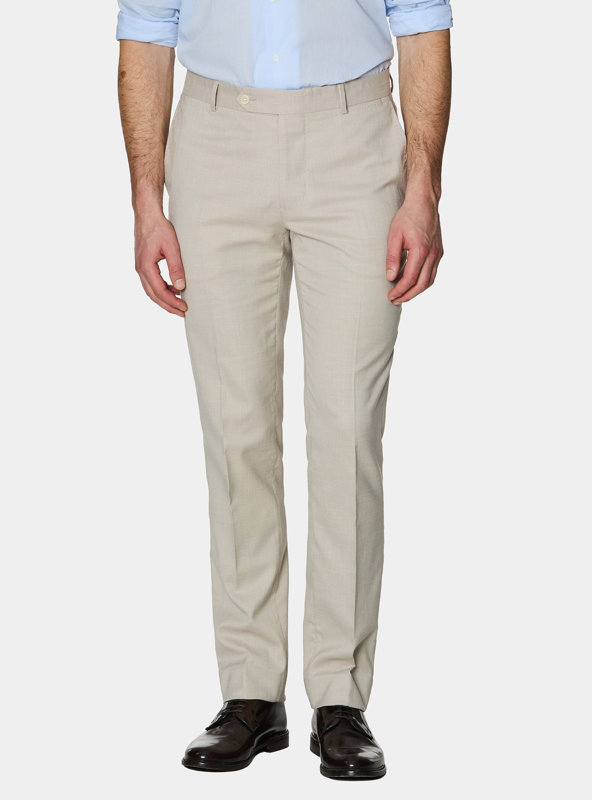 Pantaloni abito in tessuto fiammato