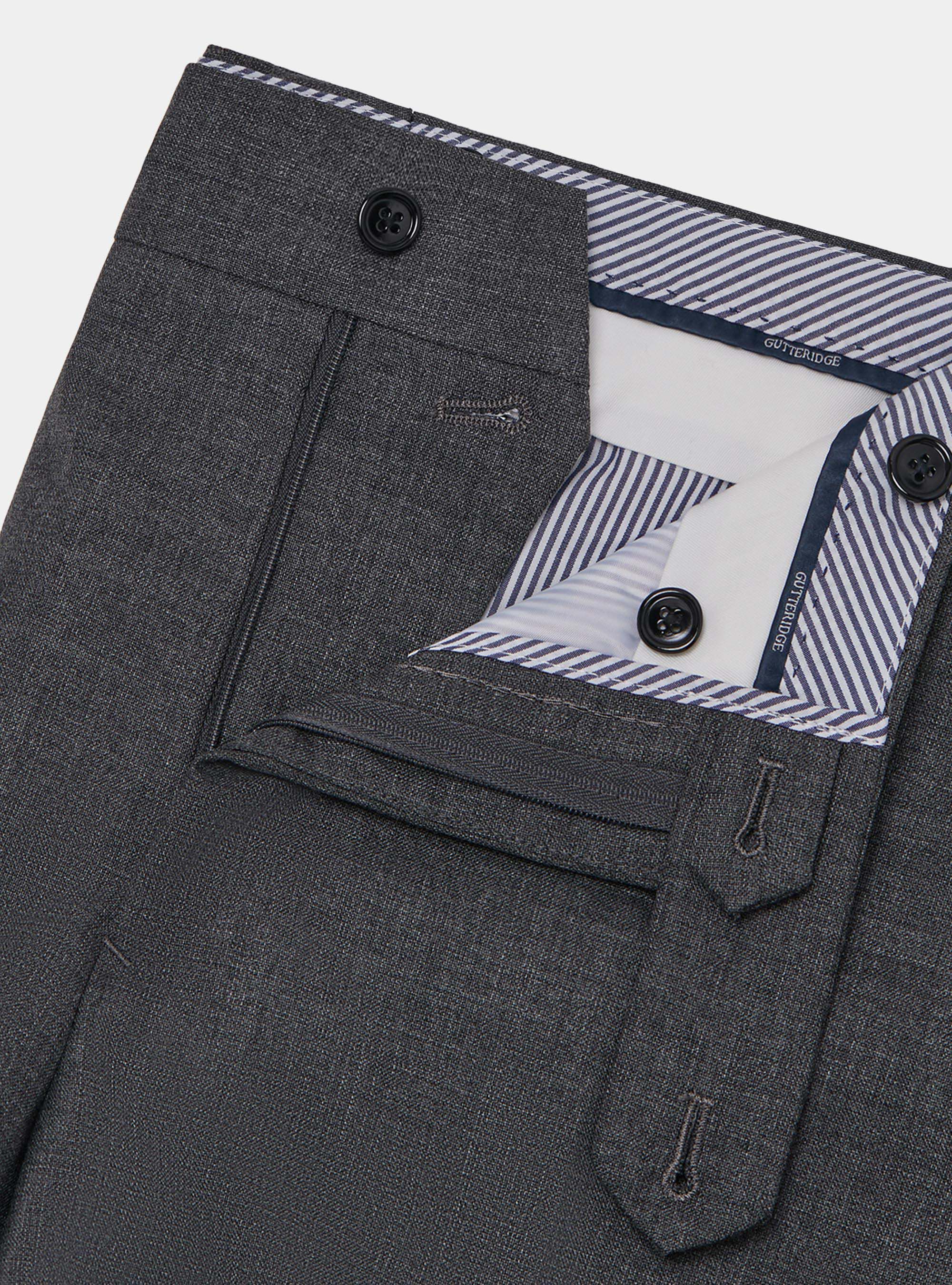 Pure wool trousers Vitale Barberis Canonico, ASFALTO 0112C