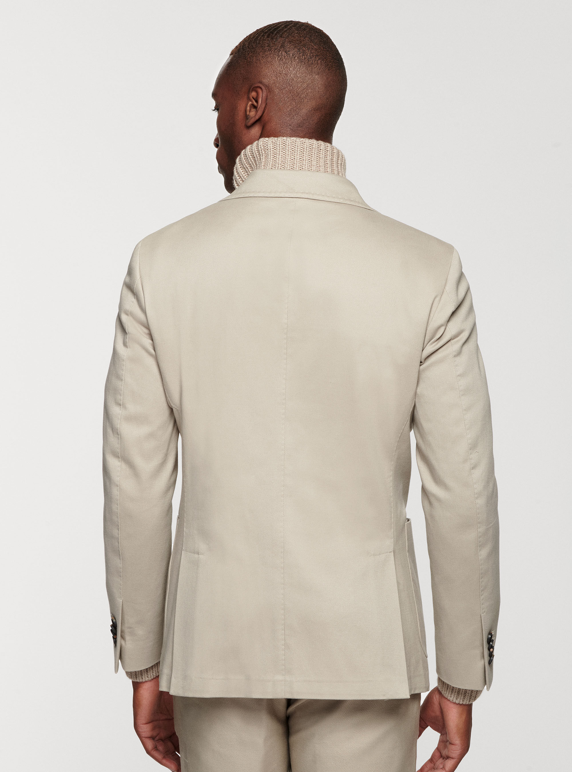 Double breasted frosted cotton blazer GutteridgeUK Men s