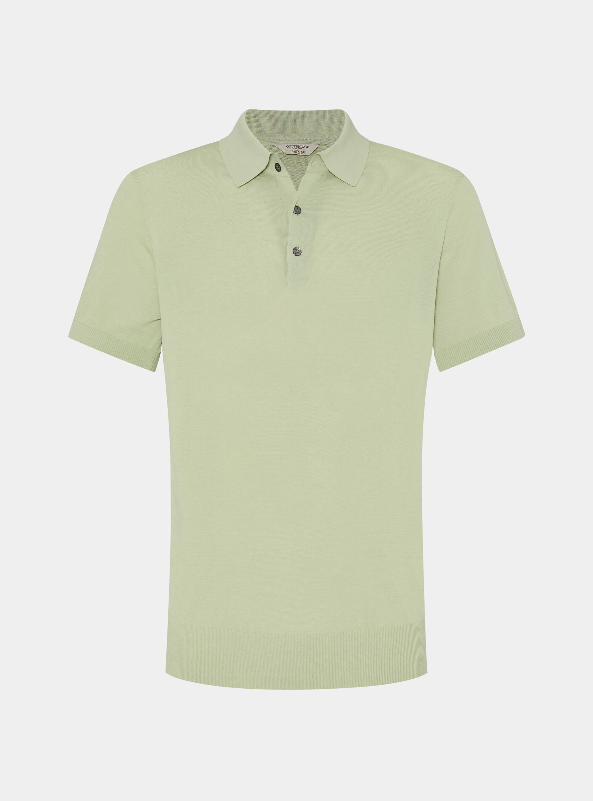 Polo en coton et soie, 0620C VERDE CHIARO