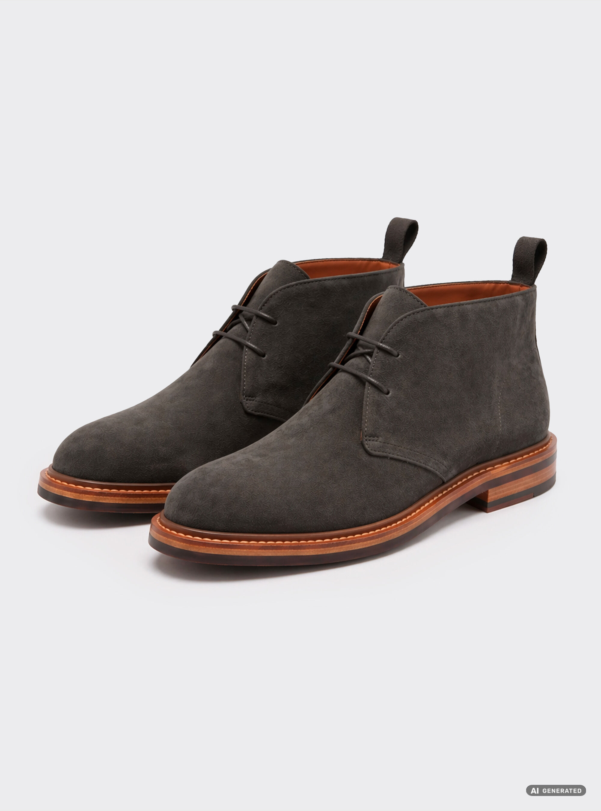 Polacchino in suede allacciato