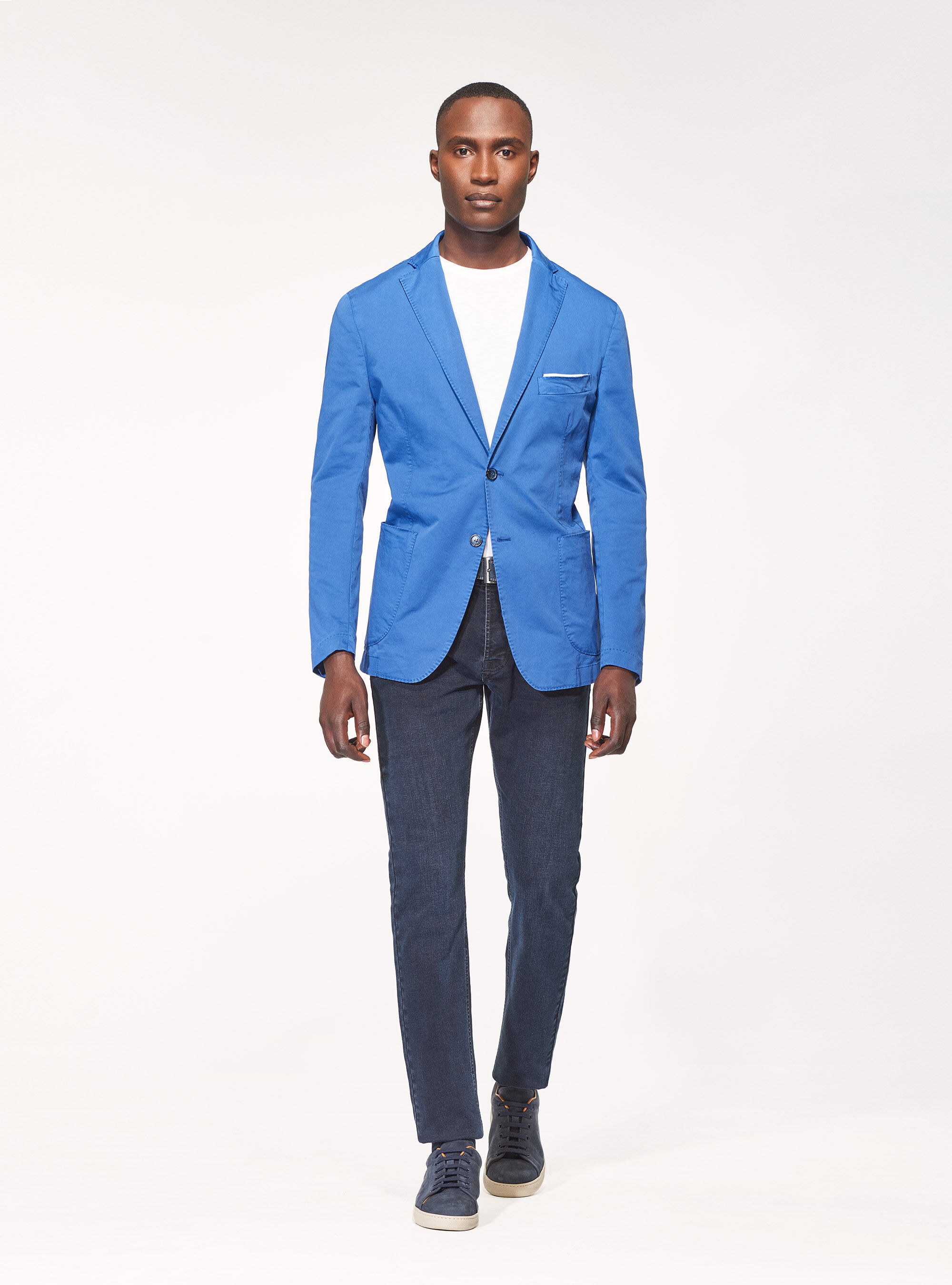 Stretch cotton blazer