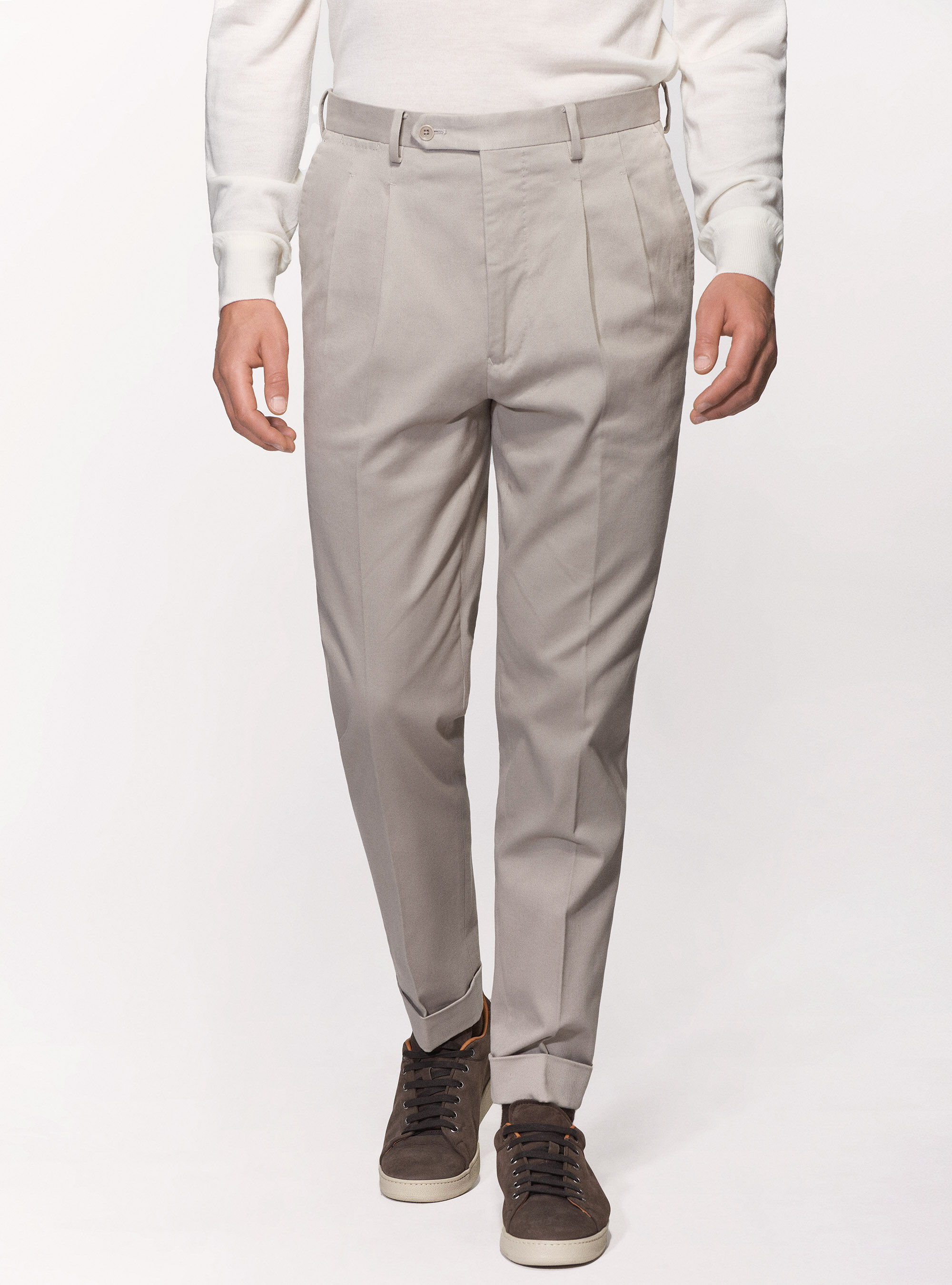 Double pleated on sale