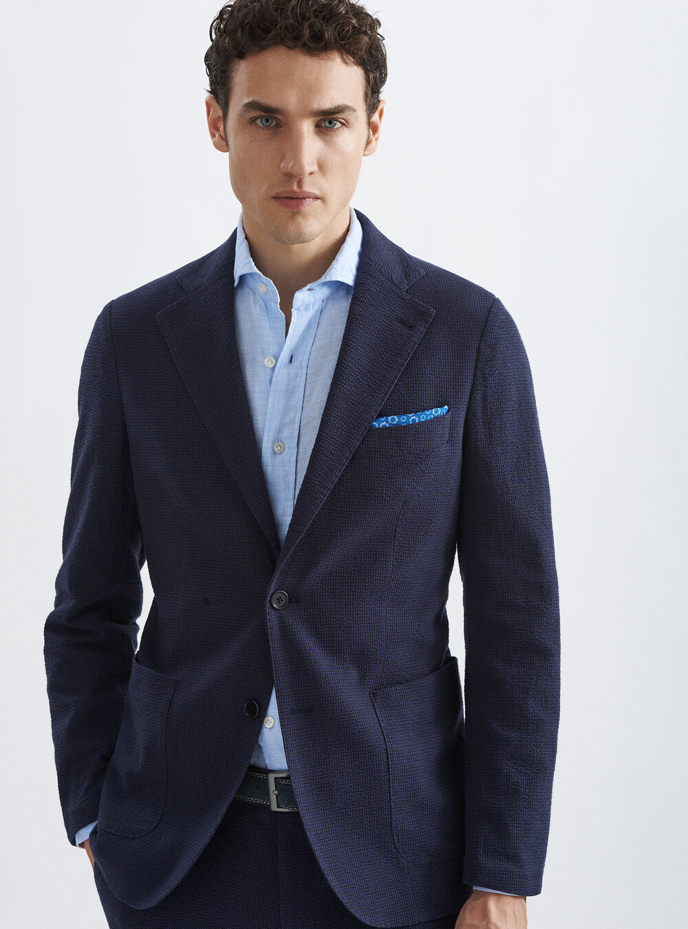 Stretch cotton seersucker suit blazer | GutteridgeUS | Summer Vibes Uomo