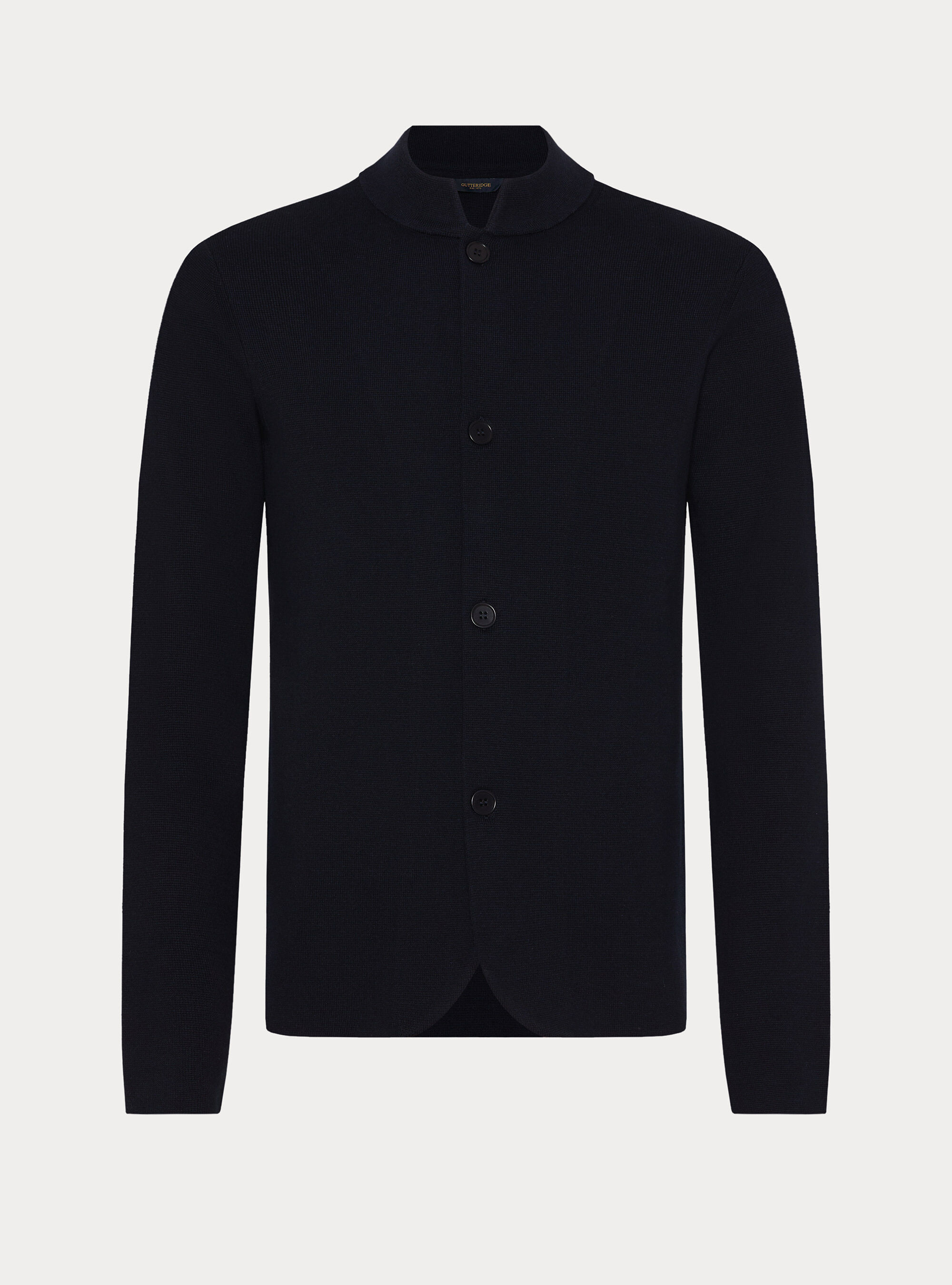 Cardigan coreano in maglia misto cotone, BLU NAVY