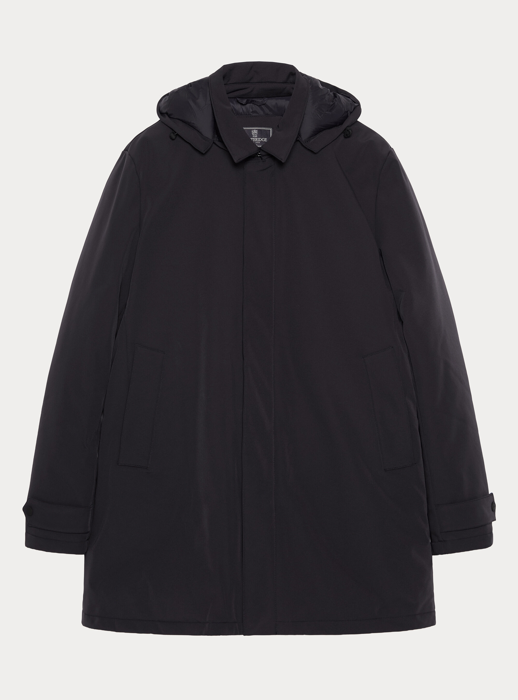 Parka tecnico con cappuccio, BLU NAVY