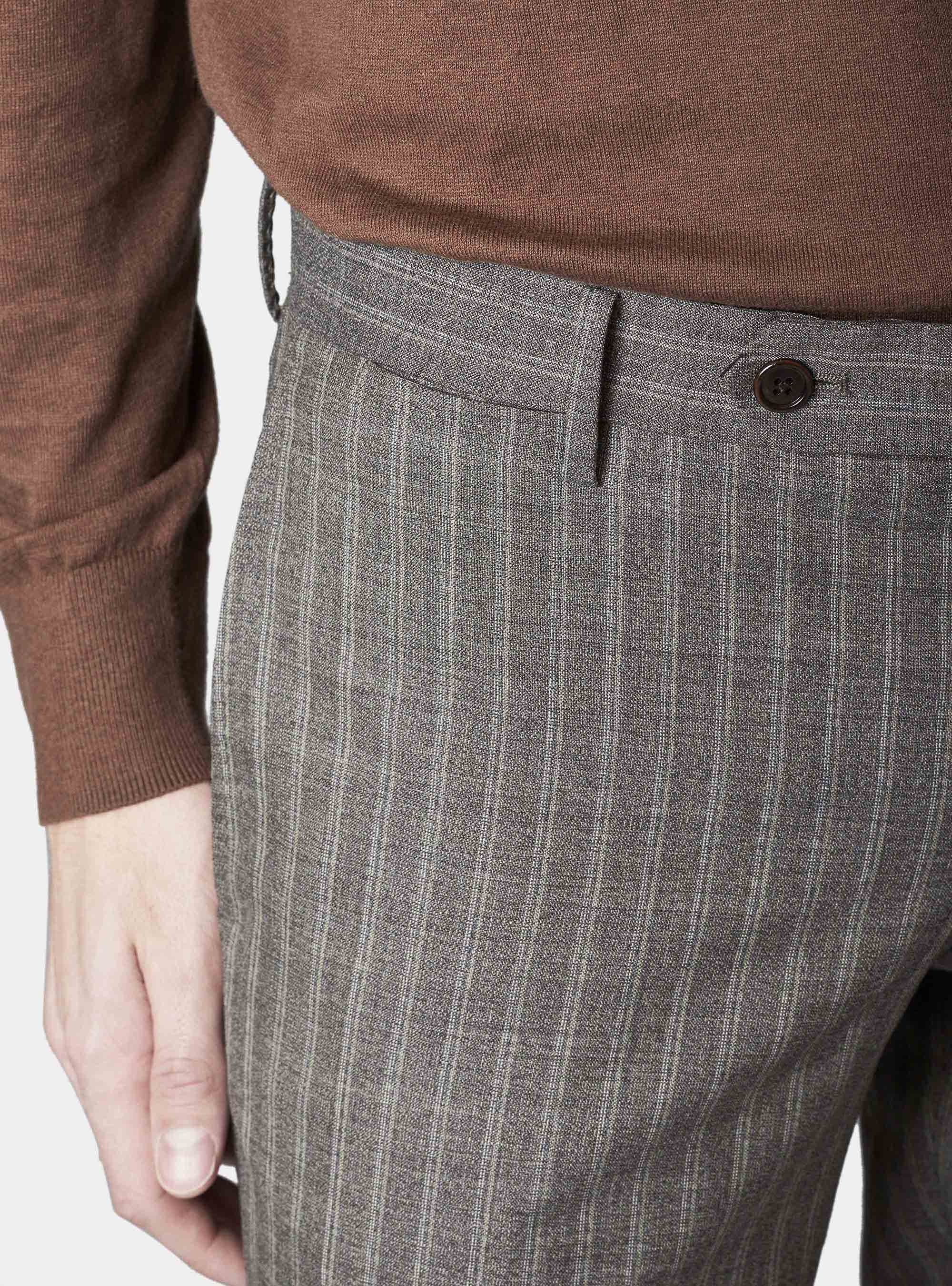 striped trouser suit