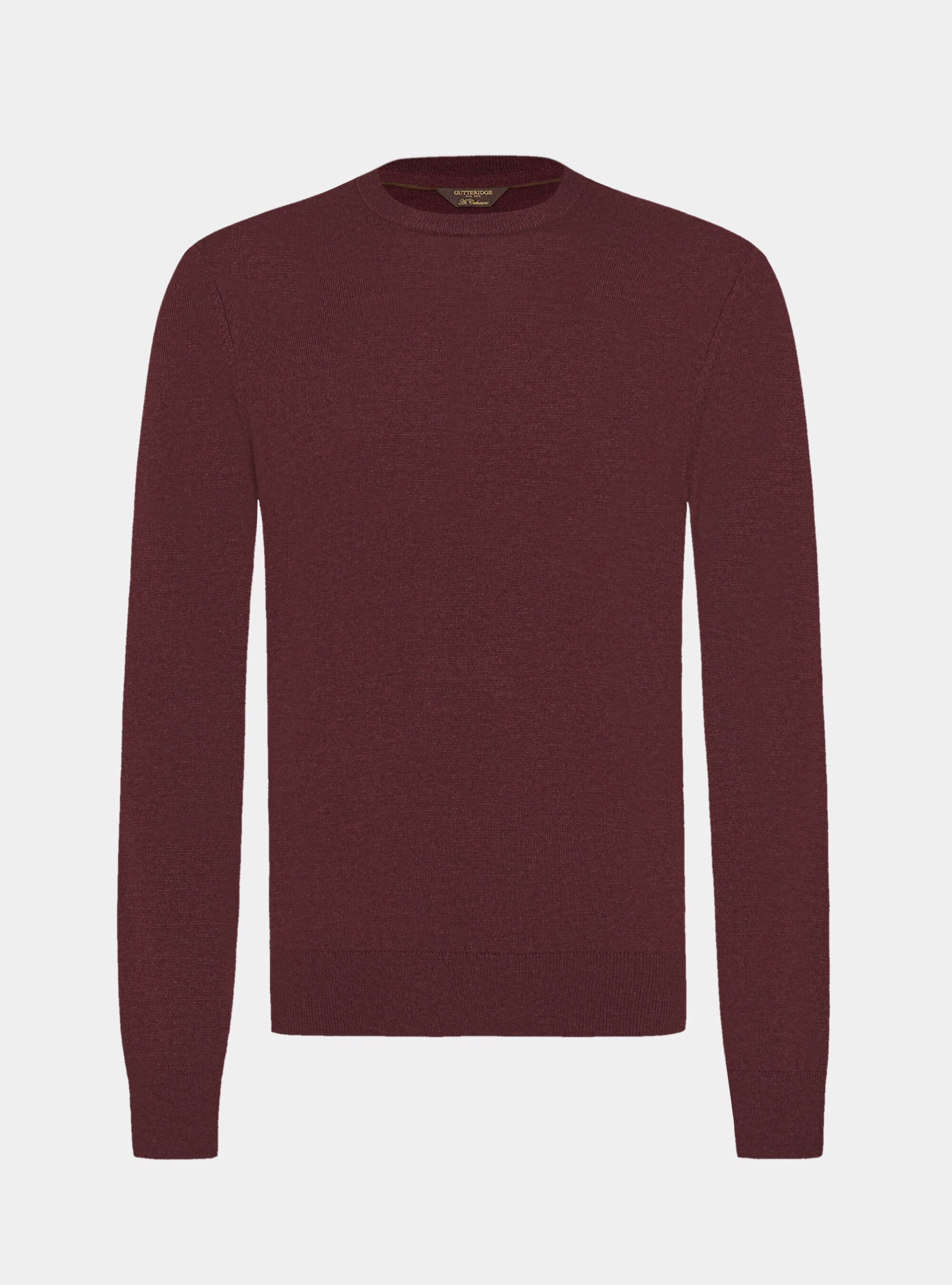 Girocollo in maglia in lana poliammide cashmere, BORDEAUX