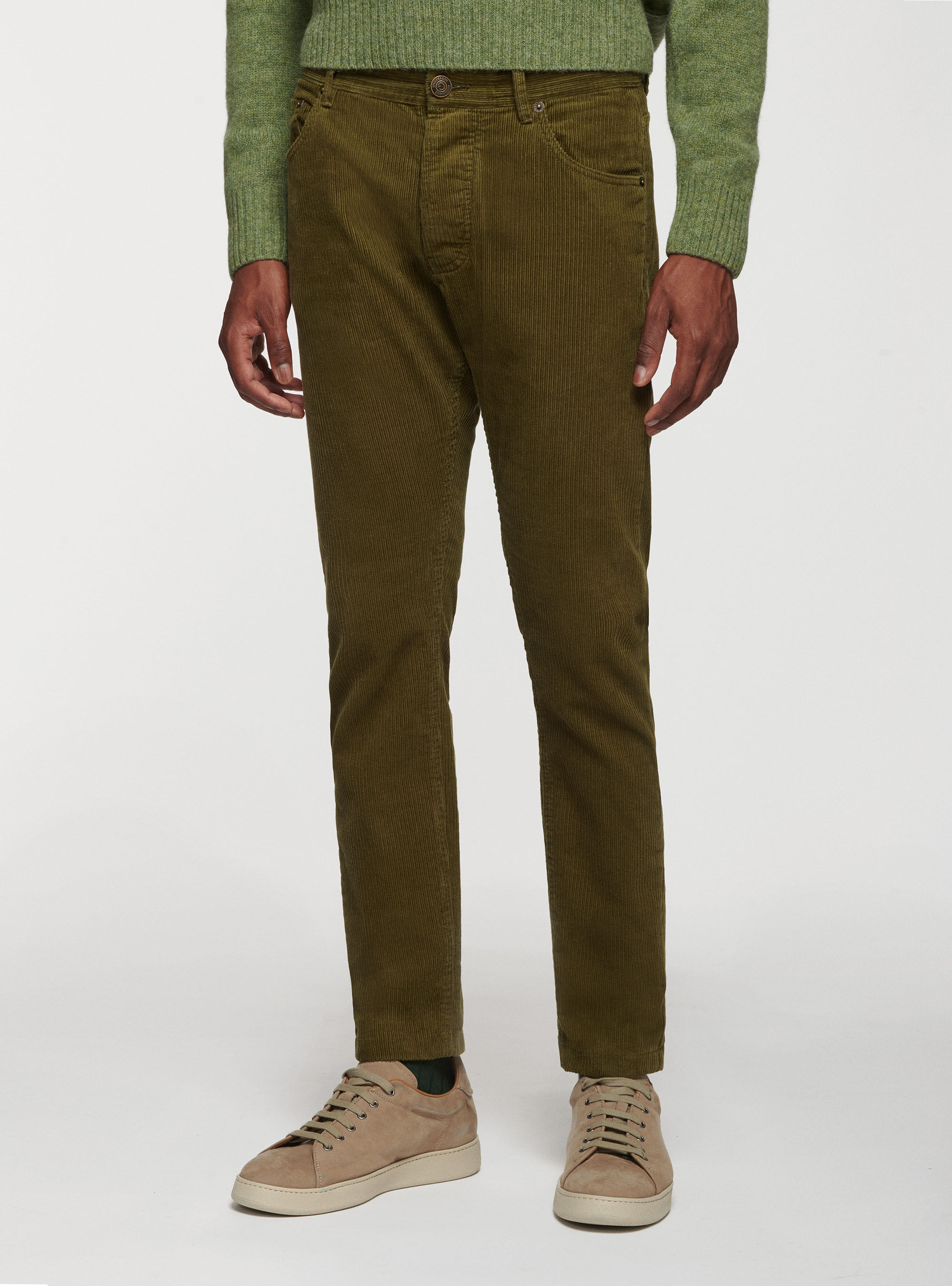 Velvet five pocket trousers