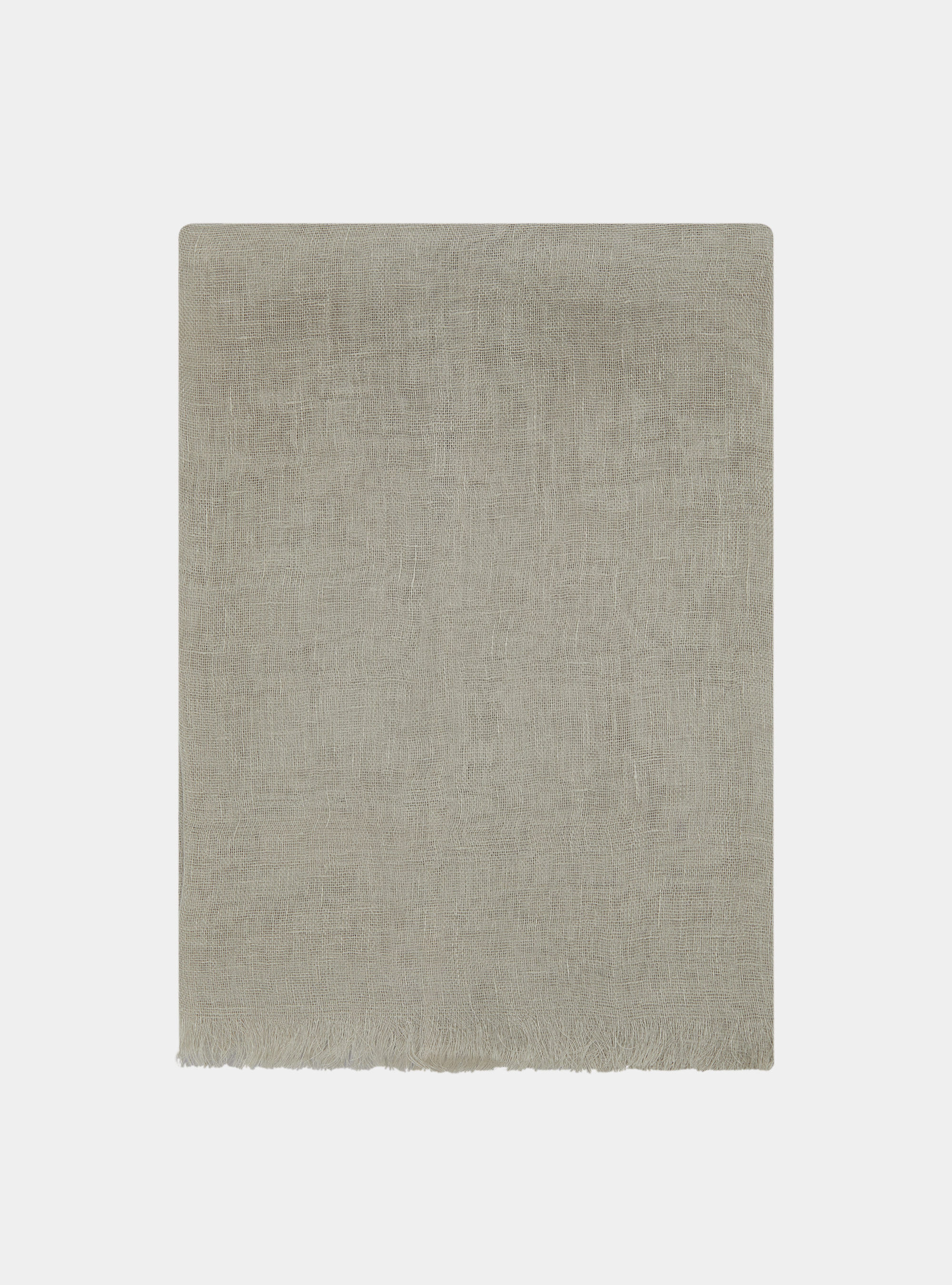 Unifarbener Schal aus reinem Leinen, SABBIA 0561C