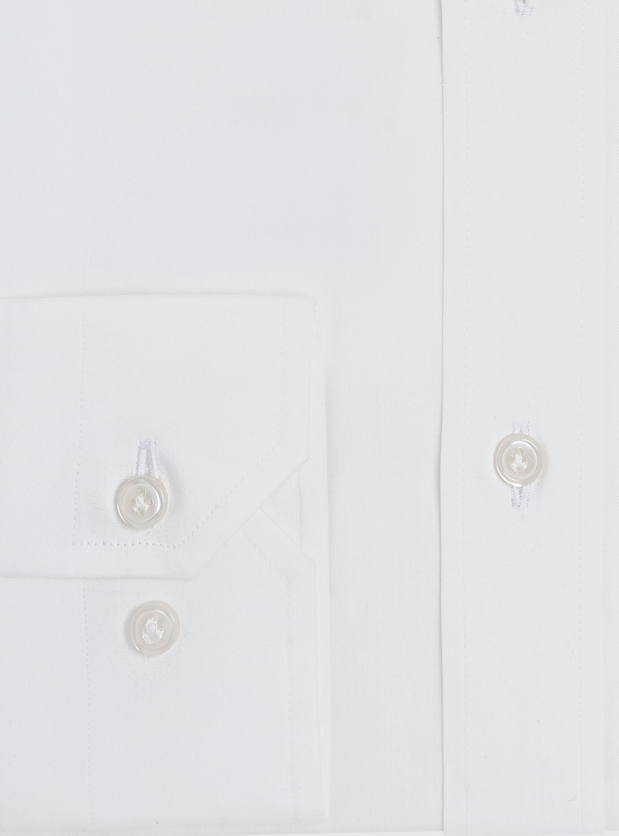 Camicia collo italiano in puro cotone fil a fil, BIANCO