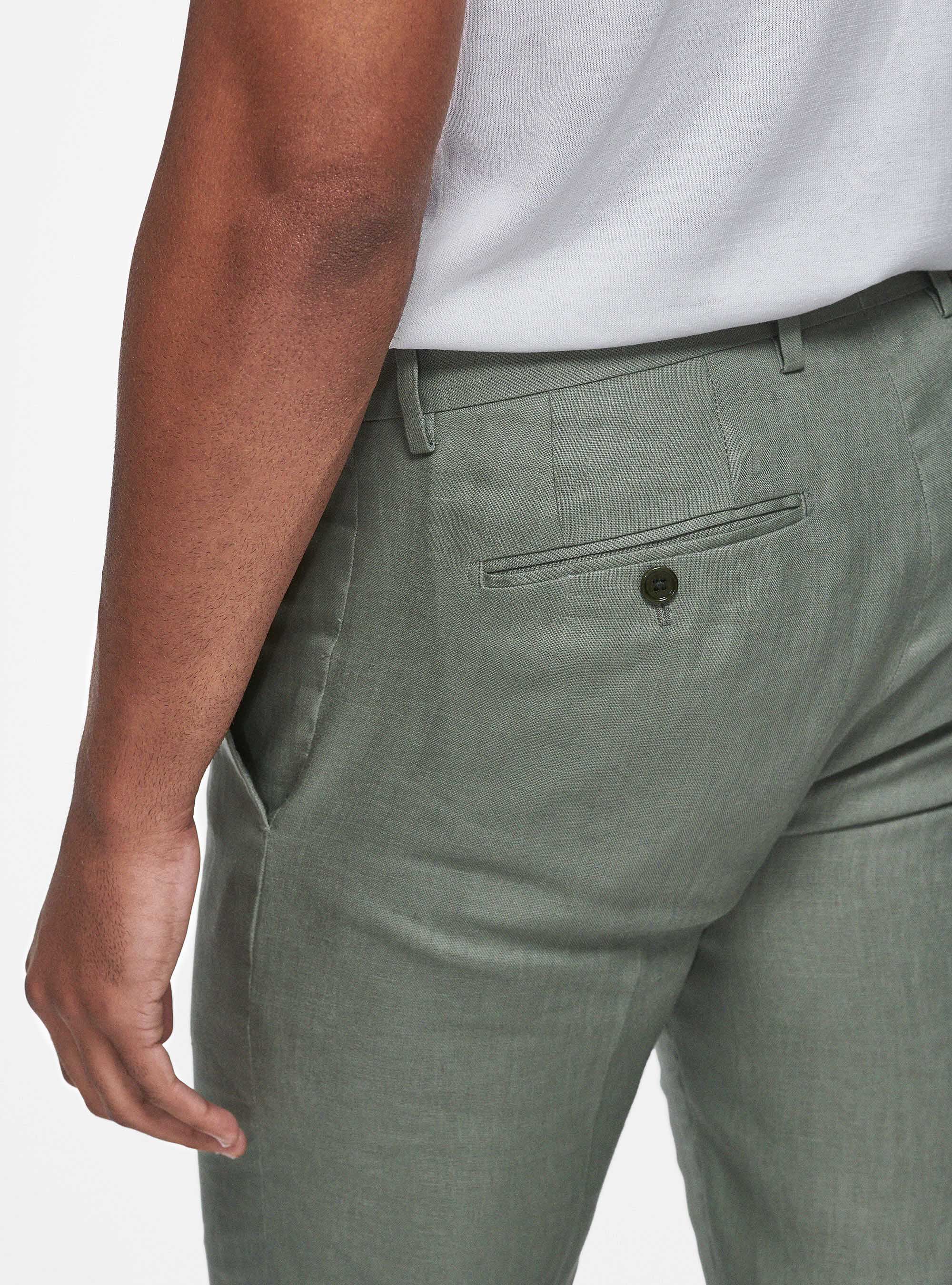 Pure linen trousers, SALVIA 0602C