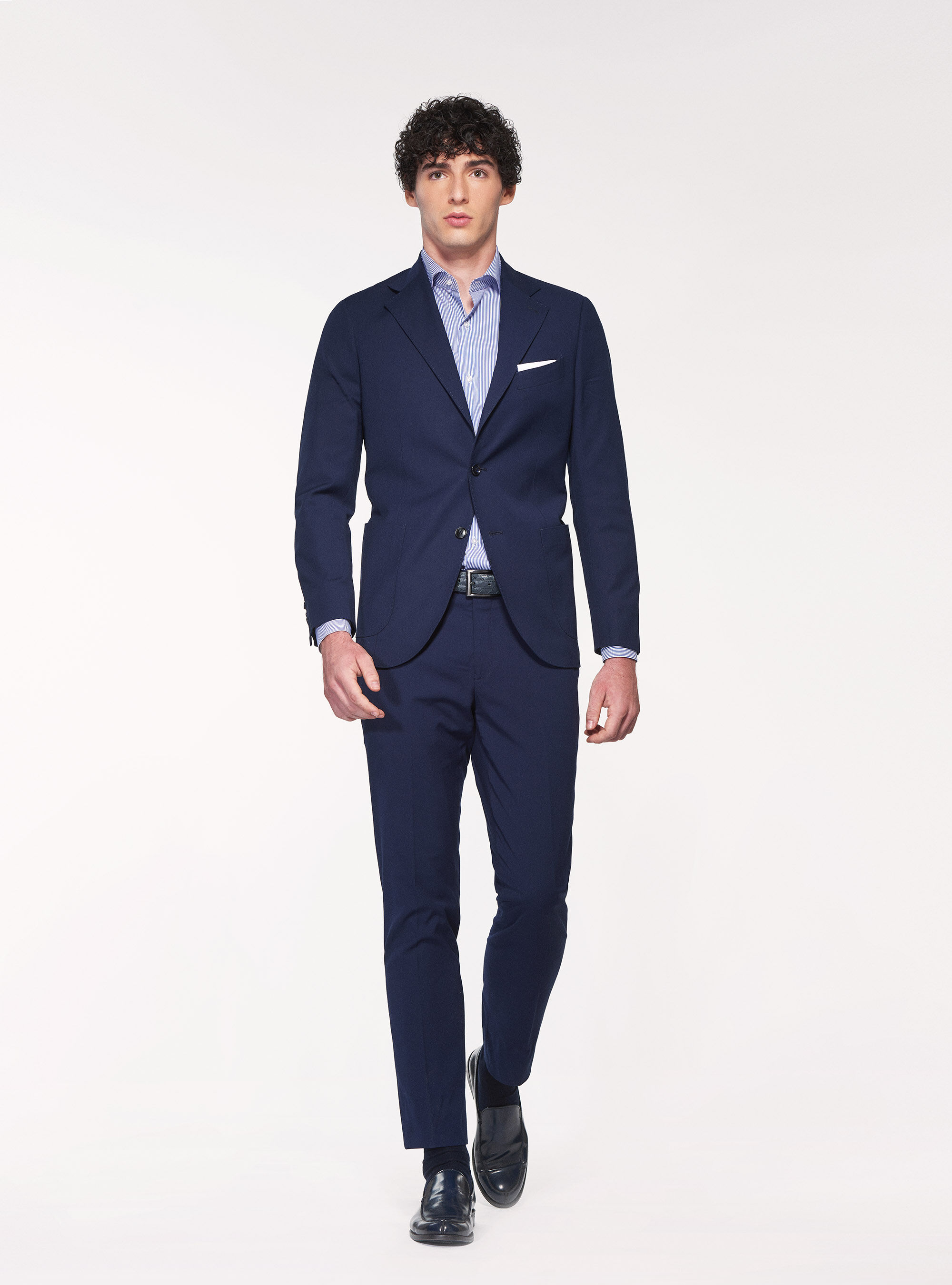 Traje slim fit azul deals