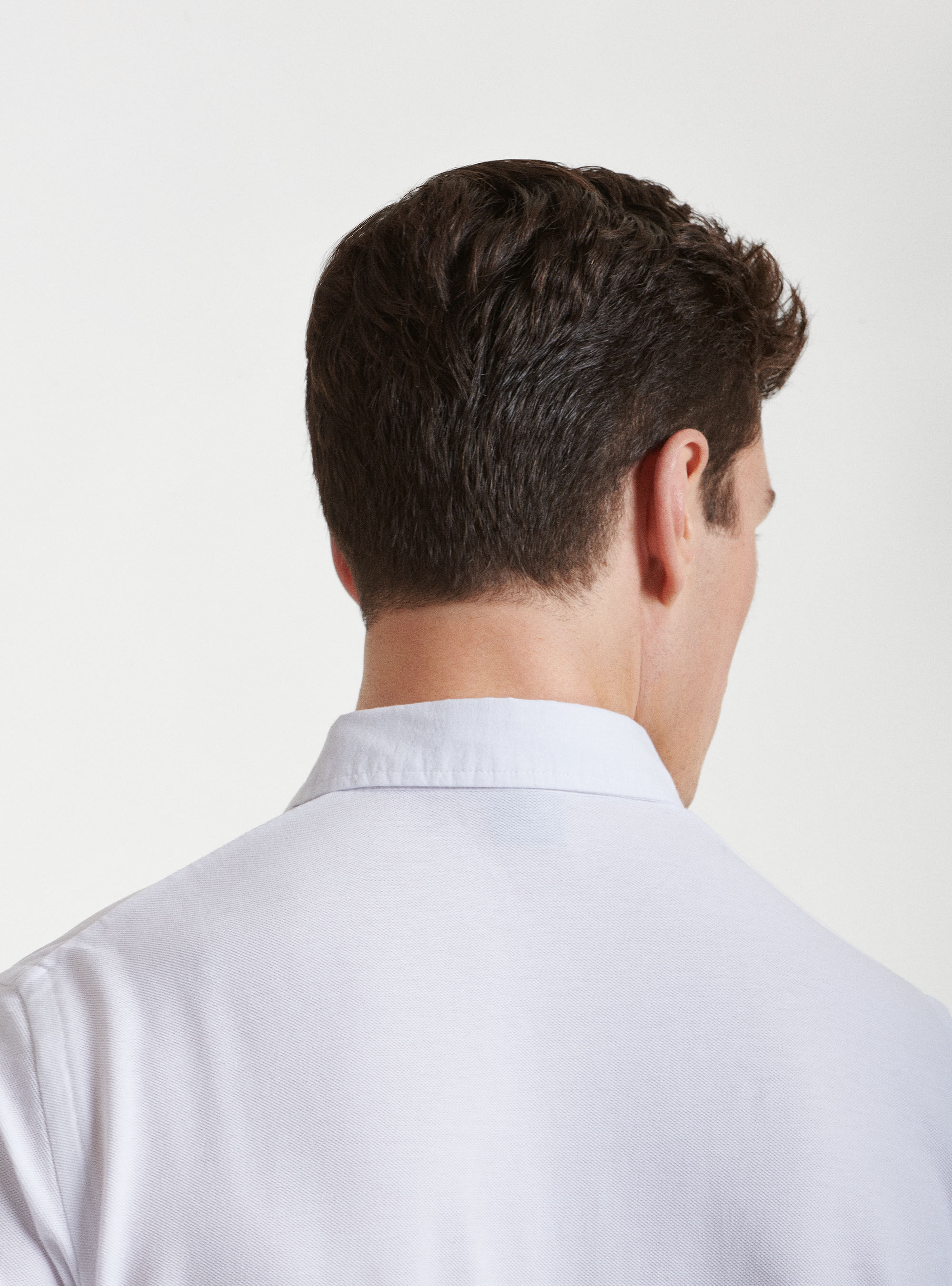 Piqu&eacute; polo shirt with shirt collar, WHITE