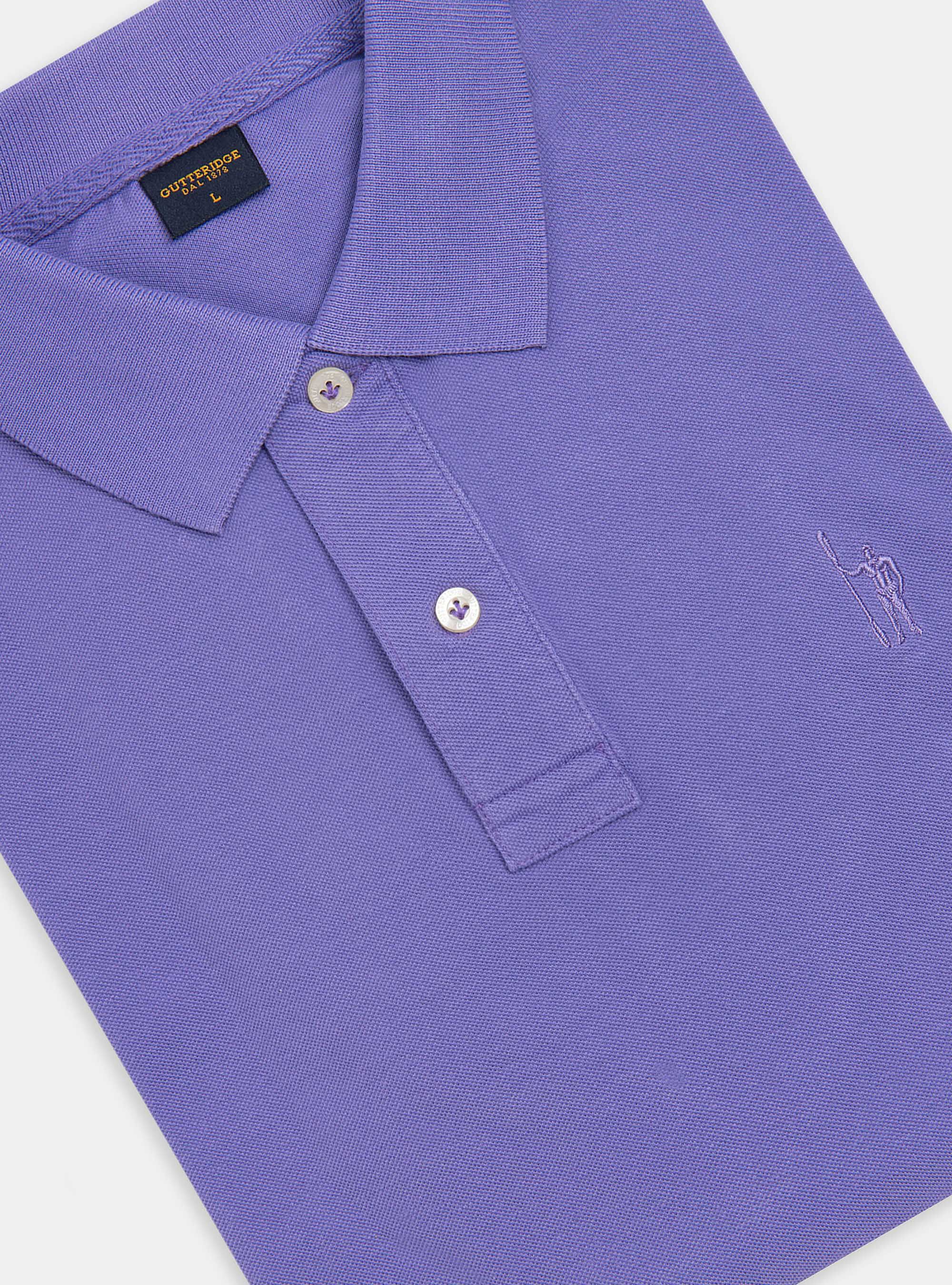 Classic piqu&eacute; polo shirt, 0463C LILLA