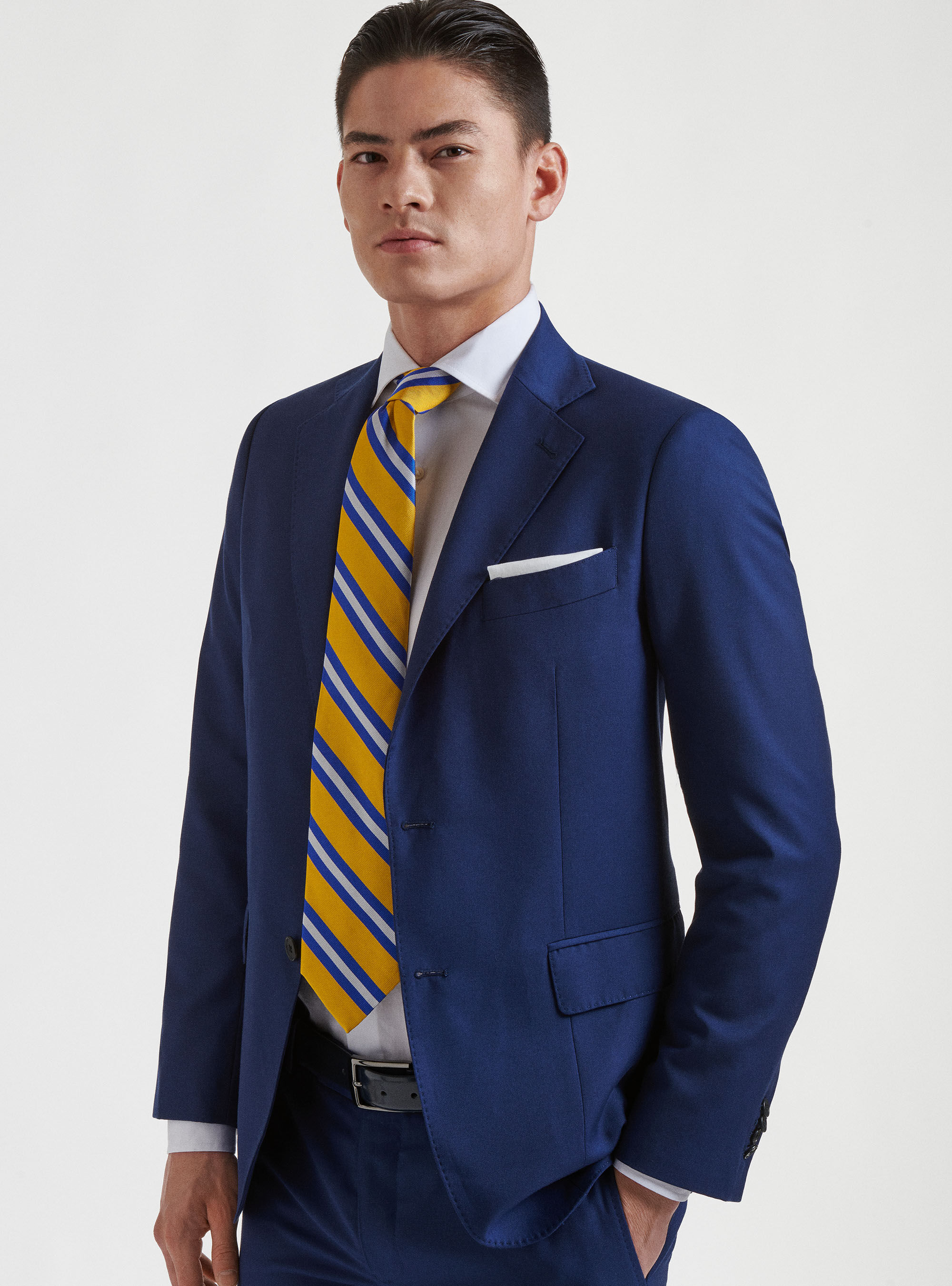Traje slim on sale fit azul