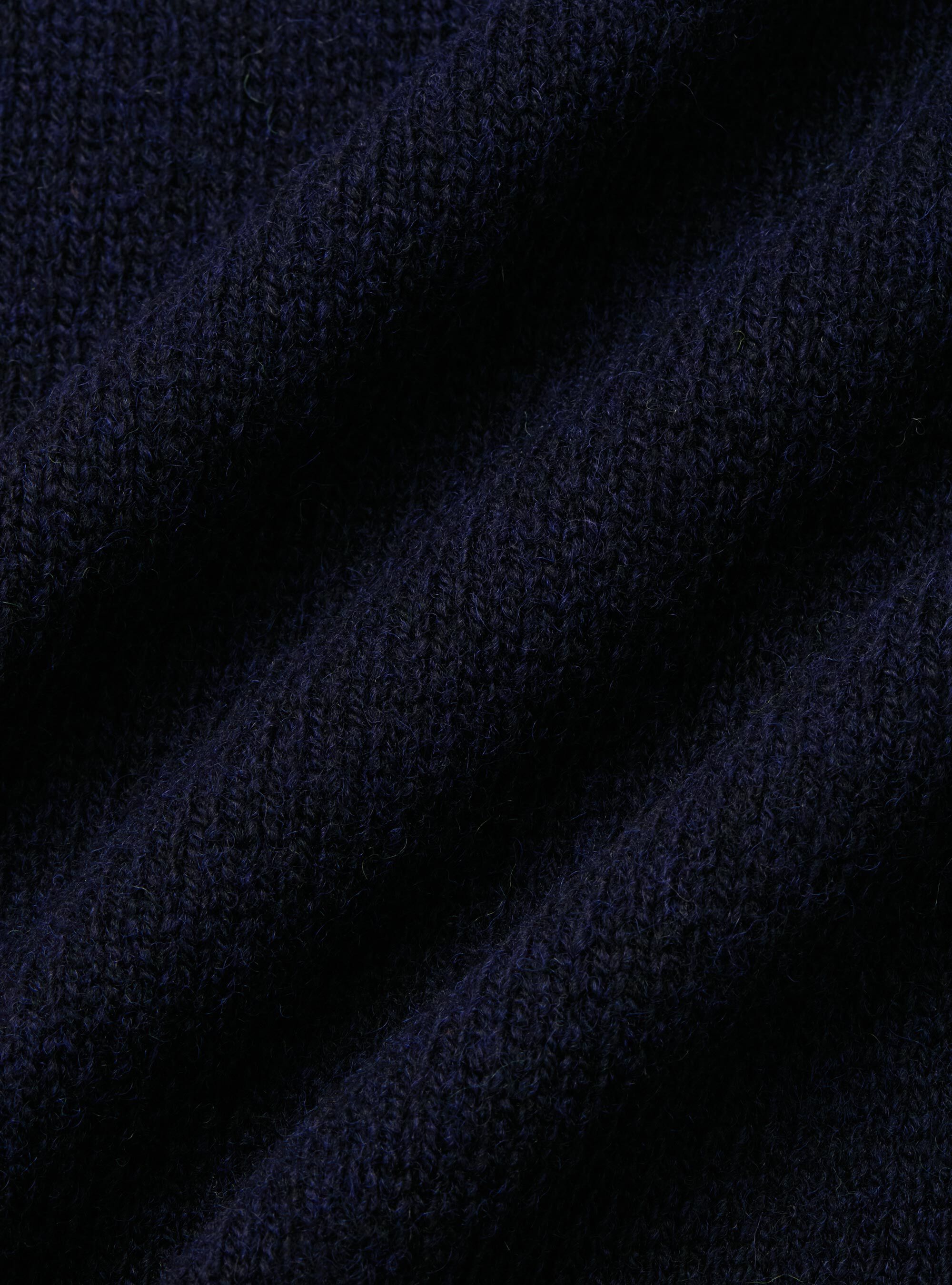 Pure Shetland wool crewneck sweater, NAVY BLUE