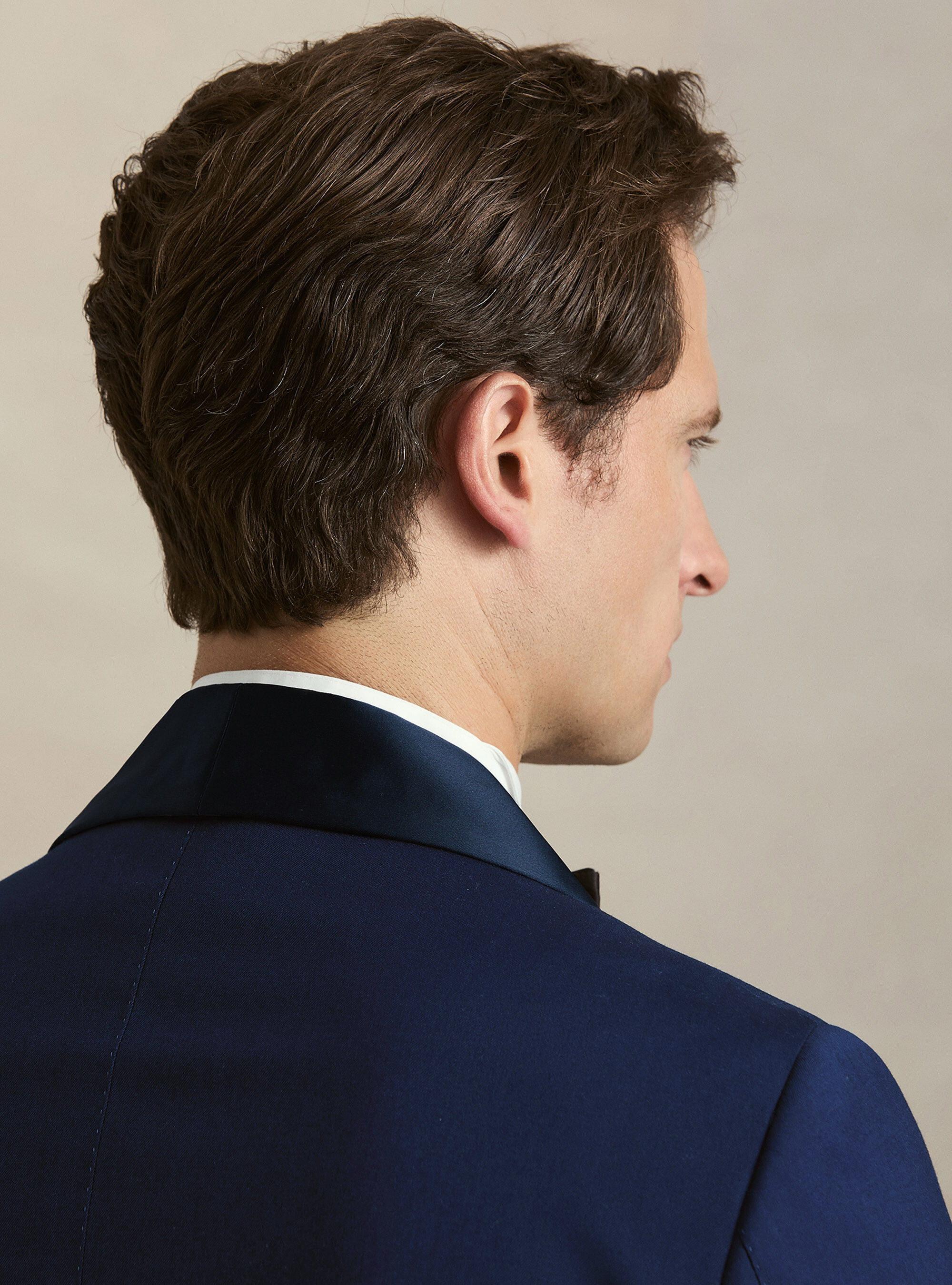 Glitter shawl collar tuxedo blazer, BASALT