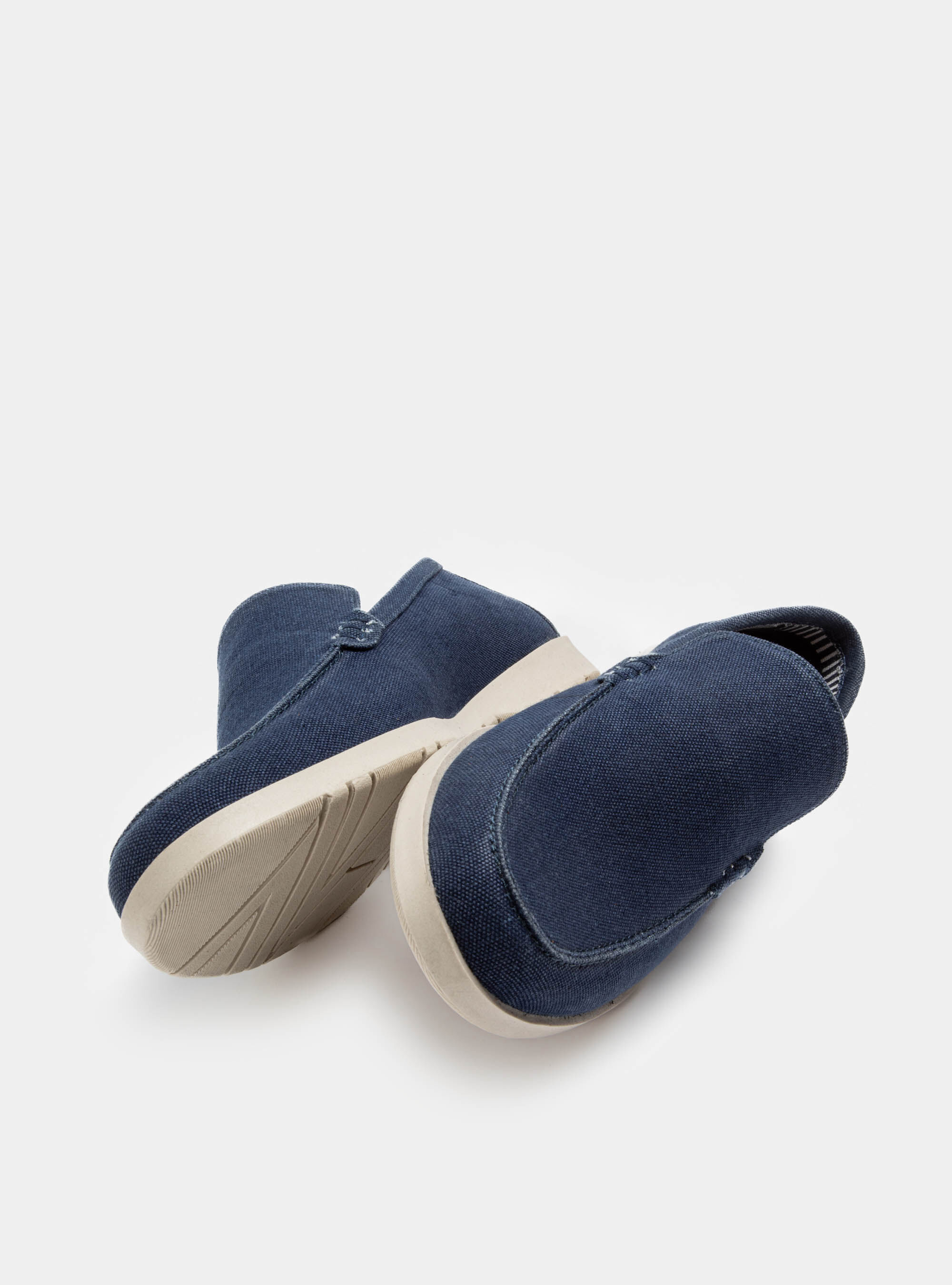 Blue shop canvas loafers
