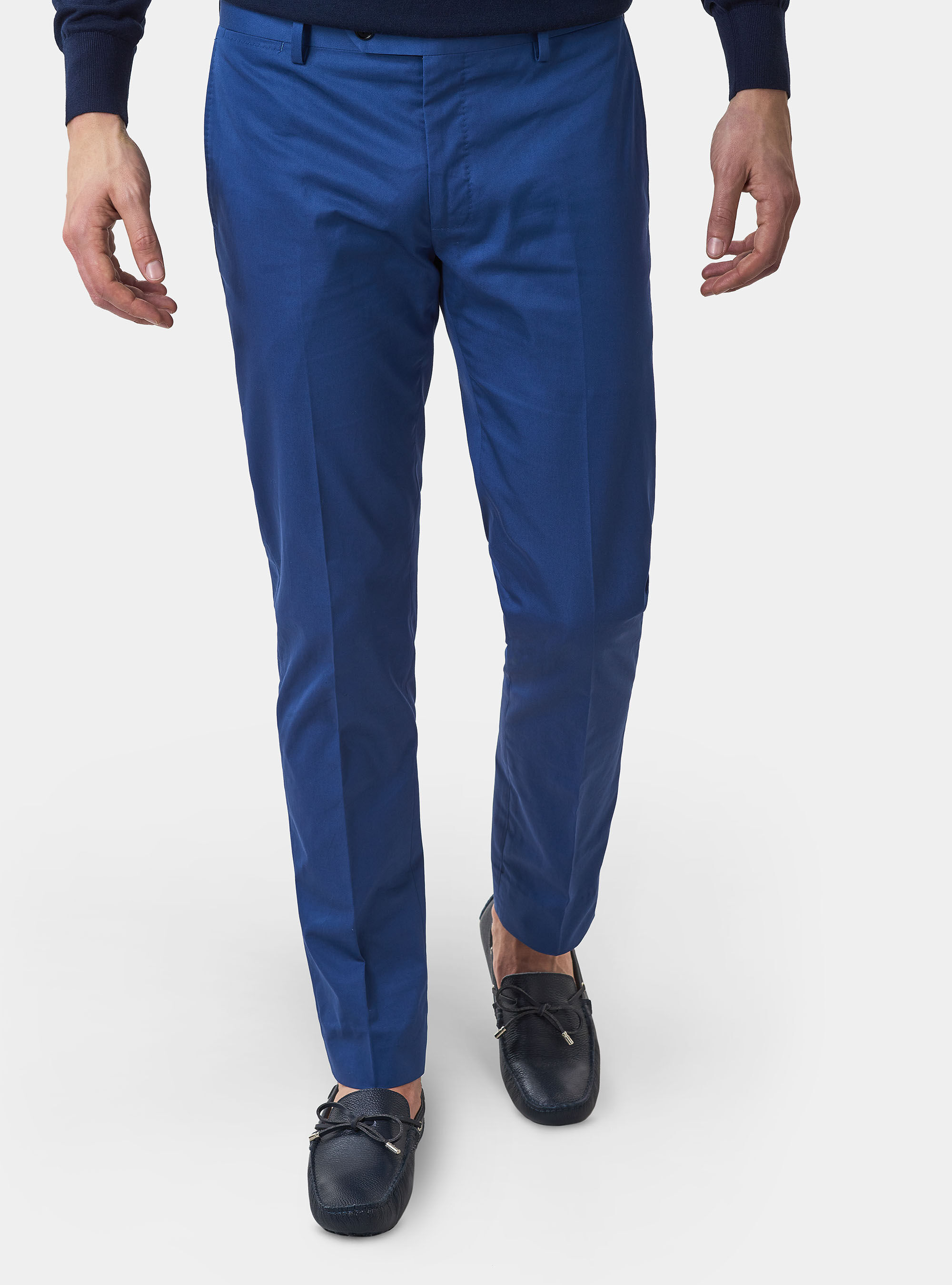 Cotton suit trousers, BLUE