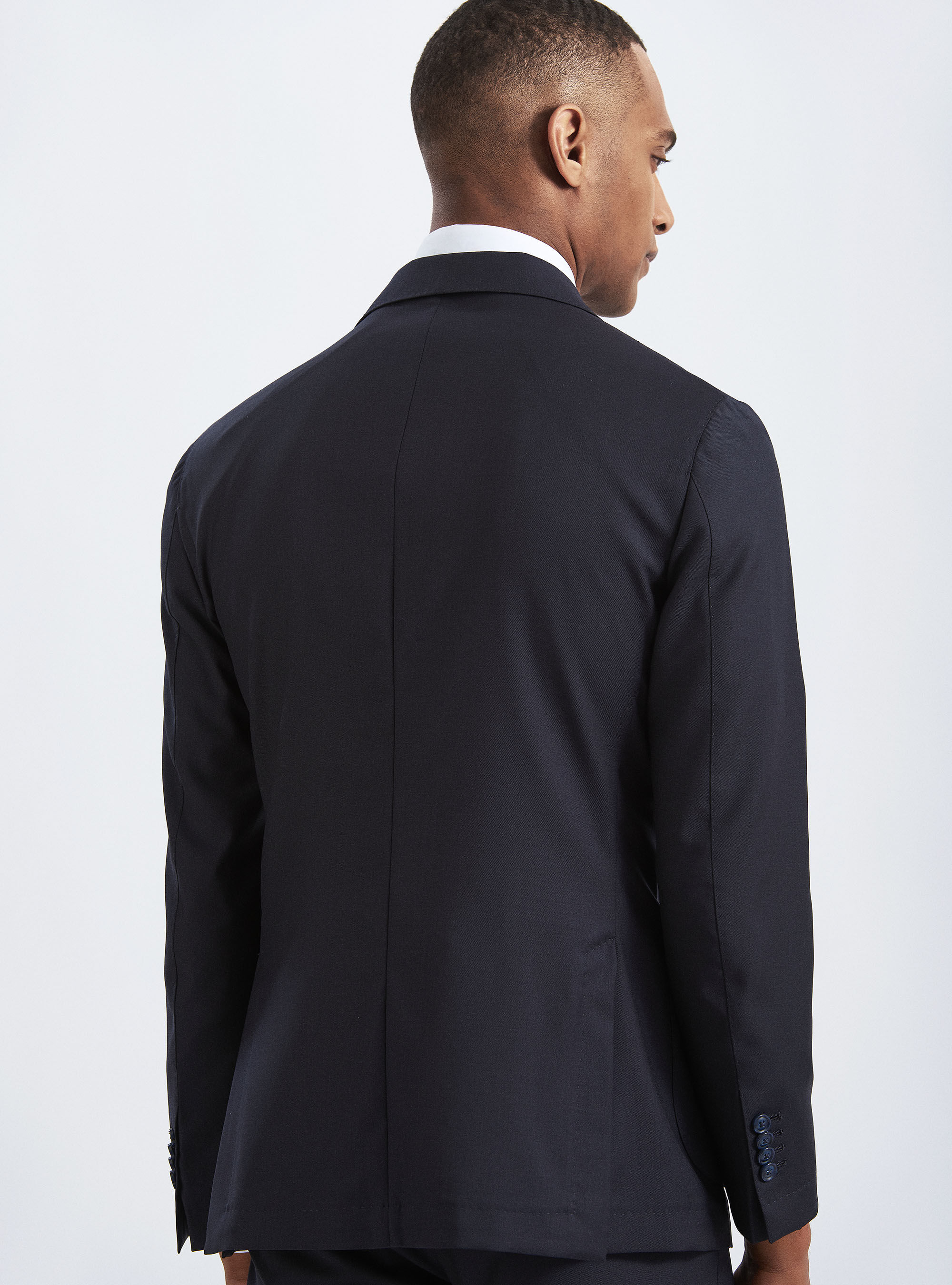 Giacca per abito in lana superfine merino 110's, BLU NAVY