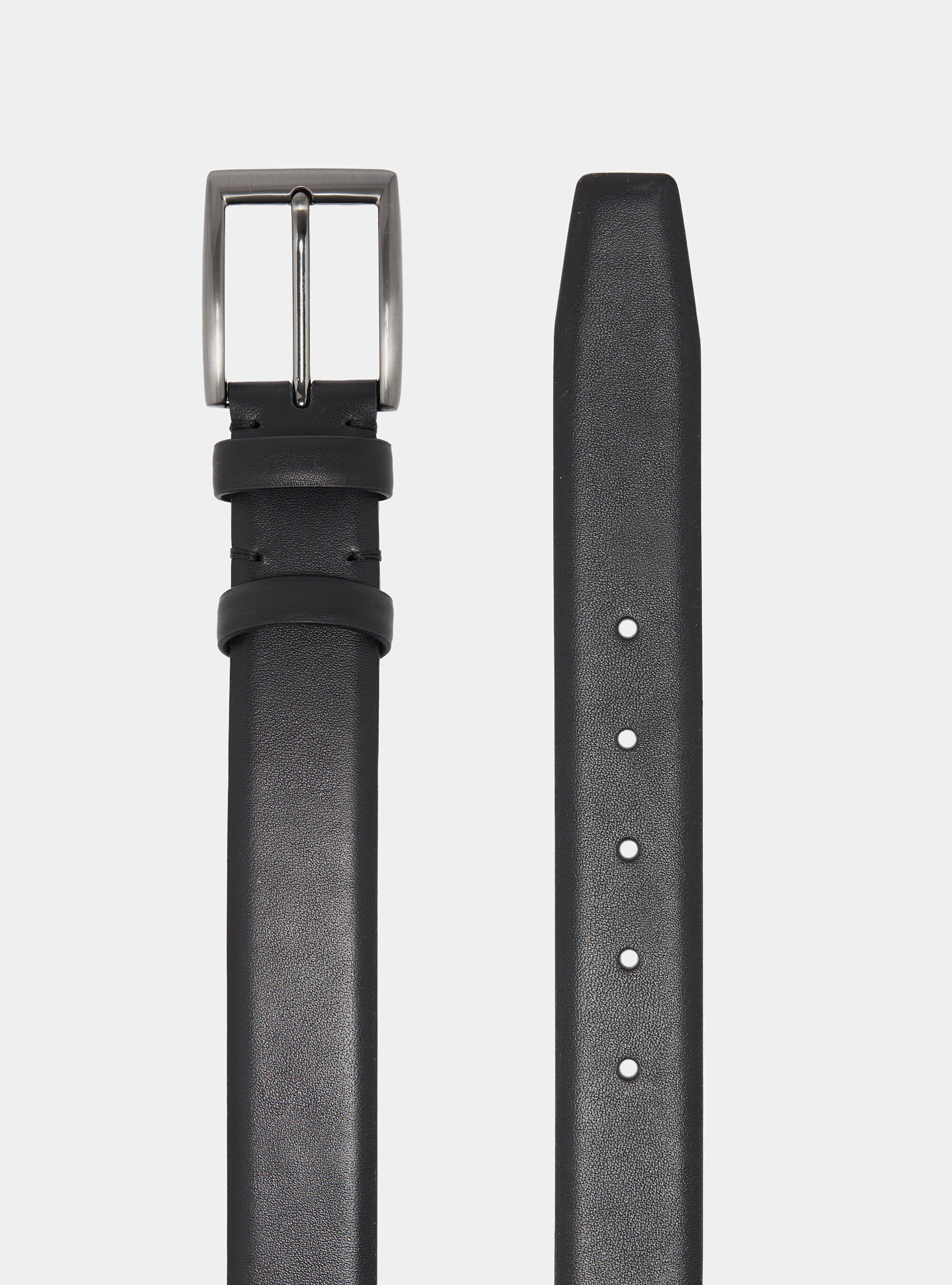 Leather belt, BLACK
