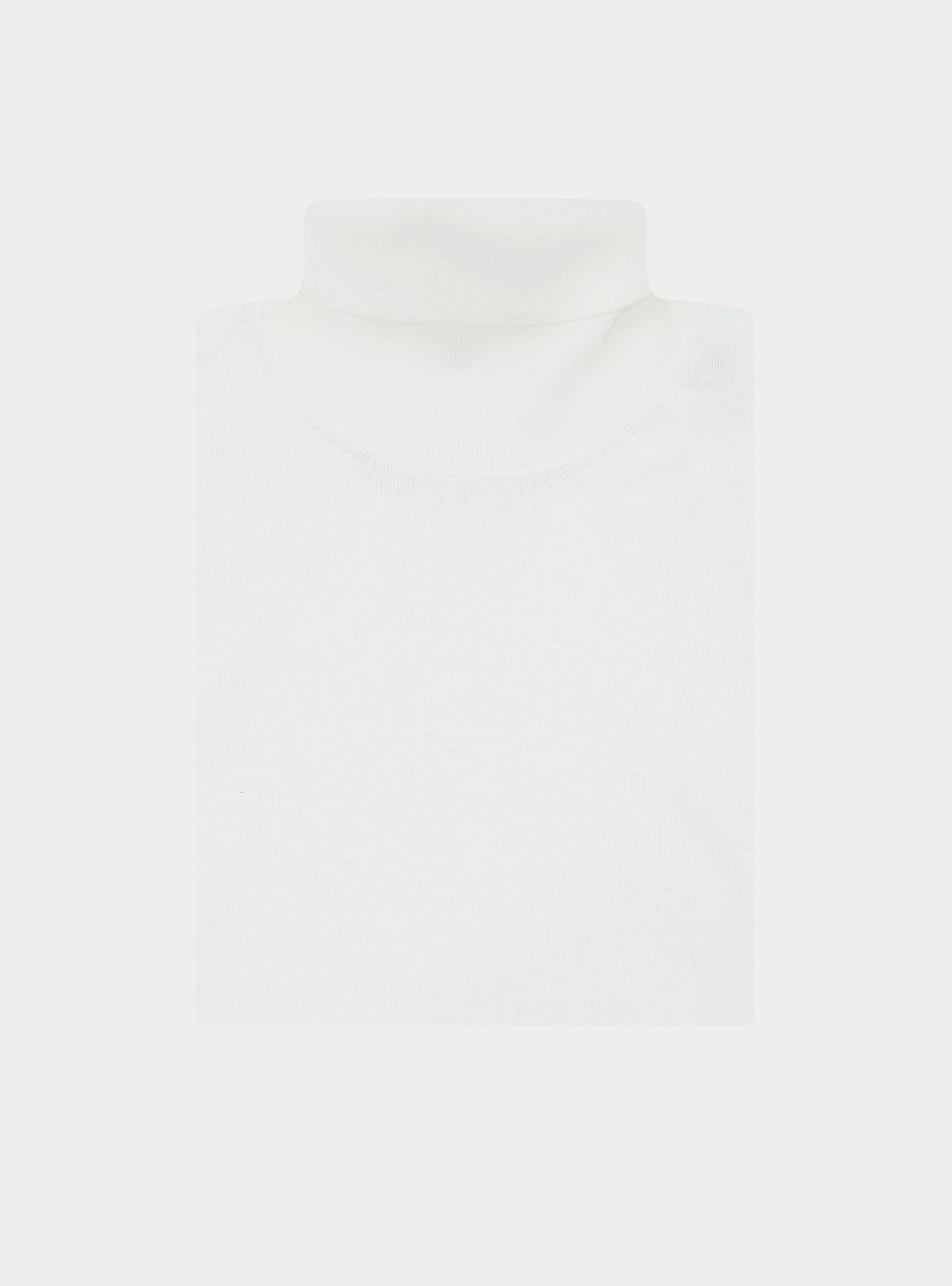 Dolcevita in cotone e cashmere, BIANCO