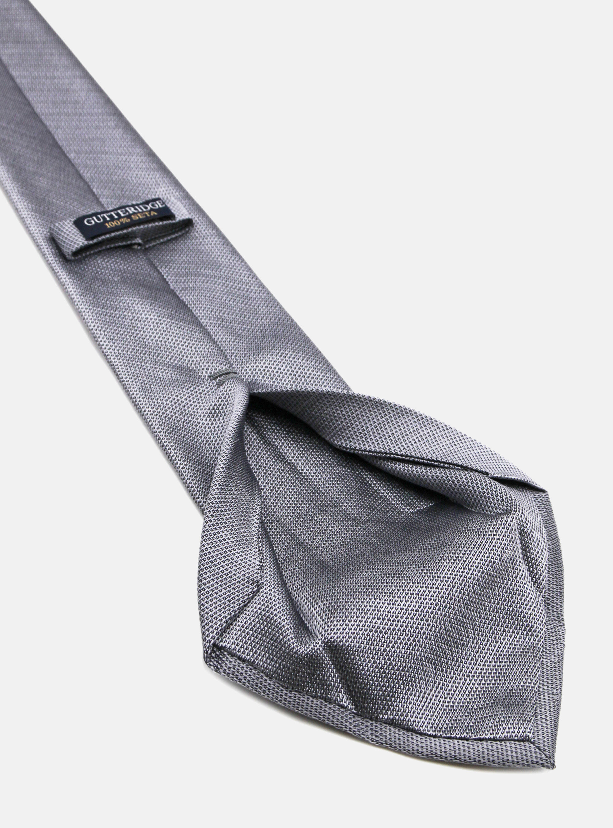 CEREMONY SILK JACQUARD SILK  TIE 5 FOLDS, GREY
