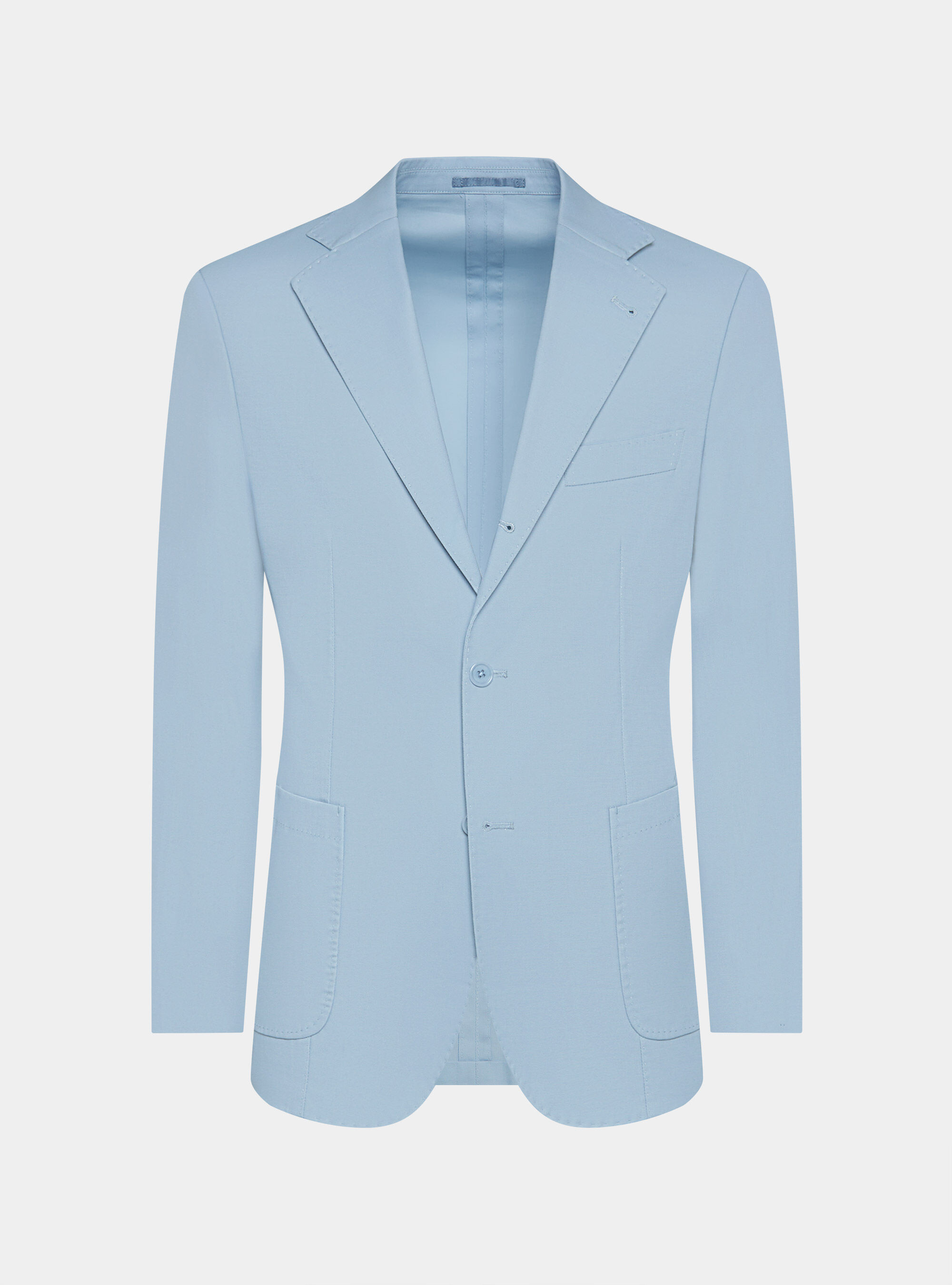 Giacca abito in cotone armaturato, AZZURRO