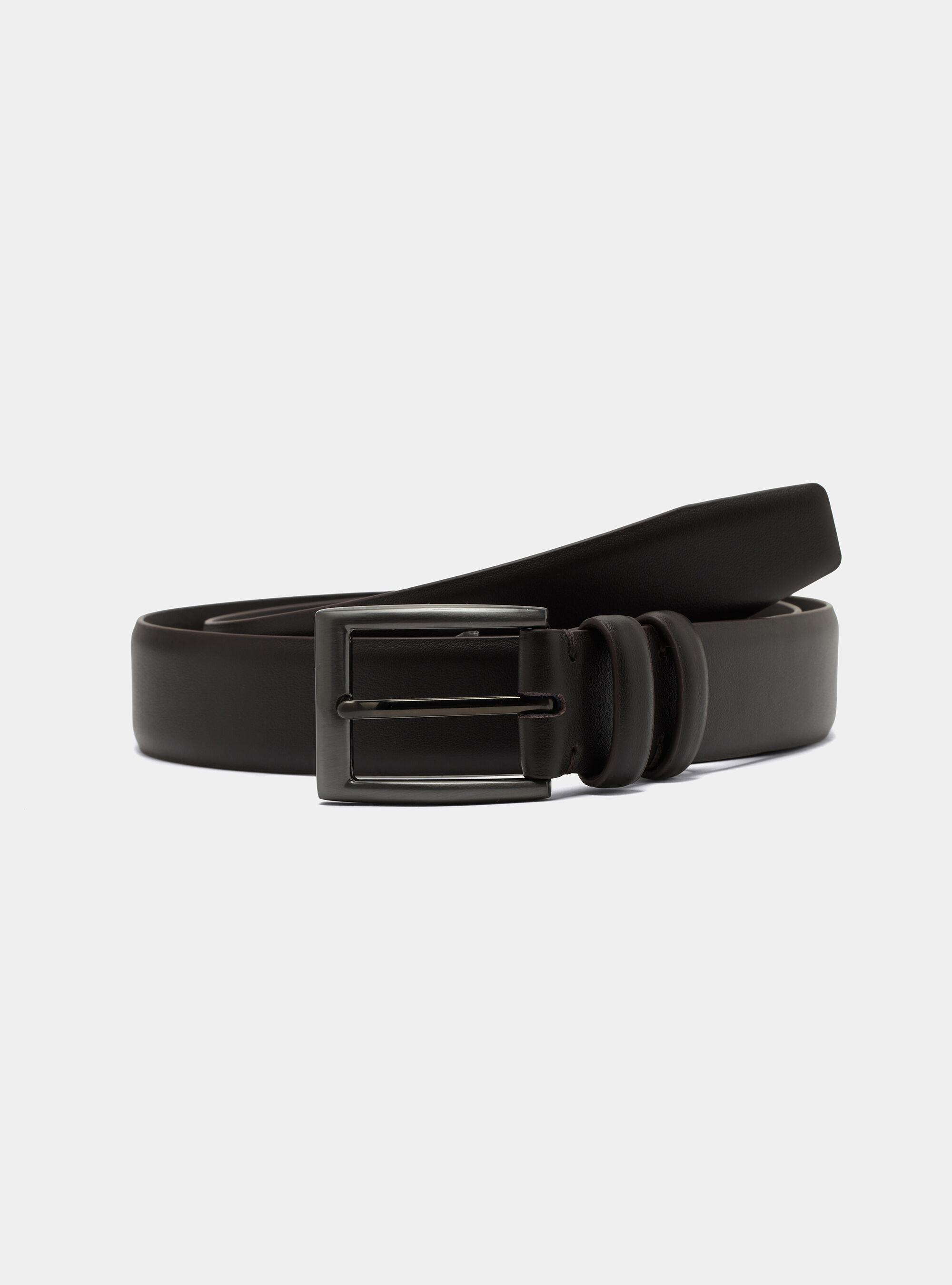 Leather belt, BROWN