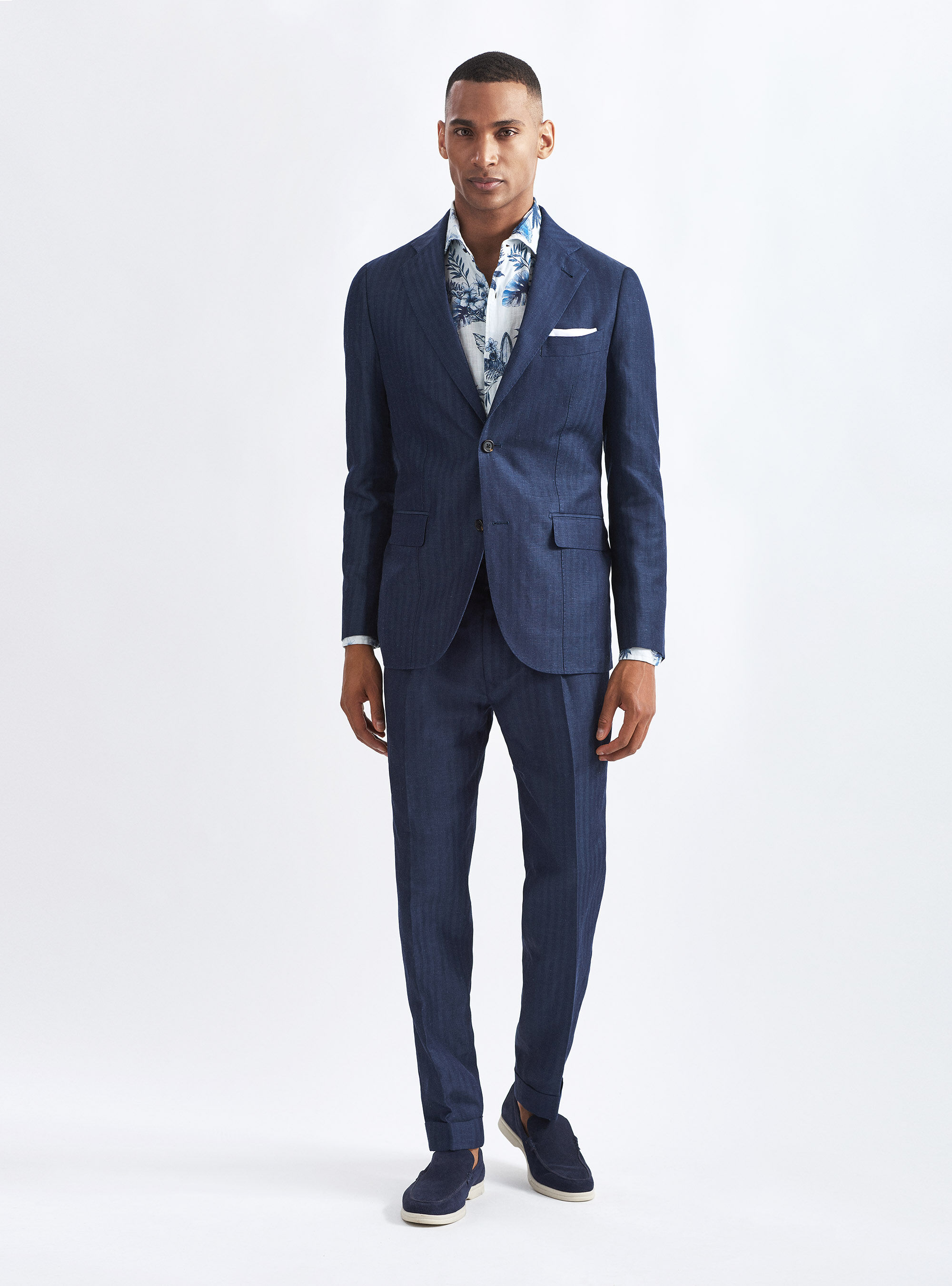 Linen blend herringbone suit blazer Gutteridge Men s catalog gutteridge storefront
