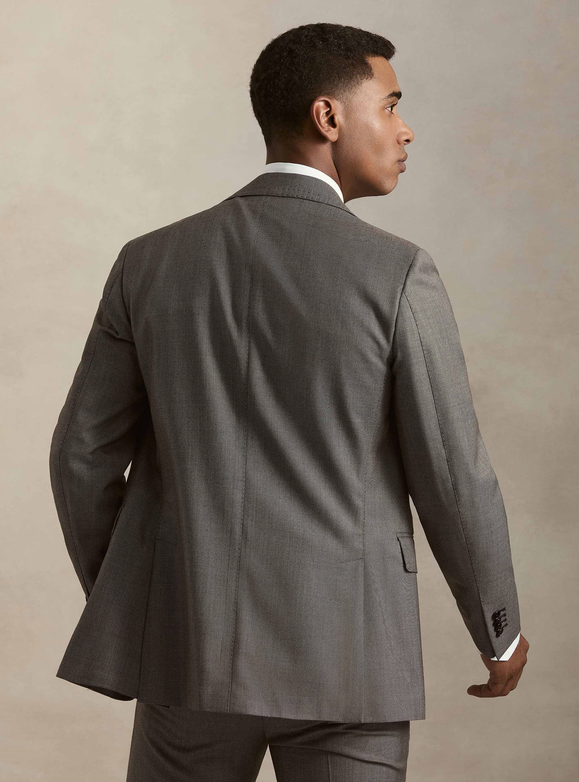 Giacca per abito in pura lana occhio di pernice Vitale Barberis Canonico, MARRONE 0508C