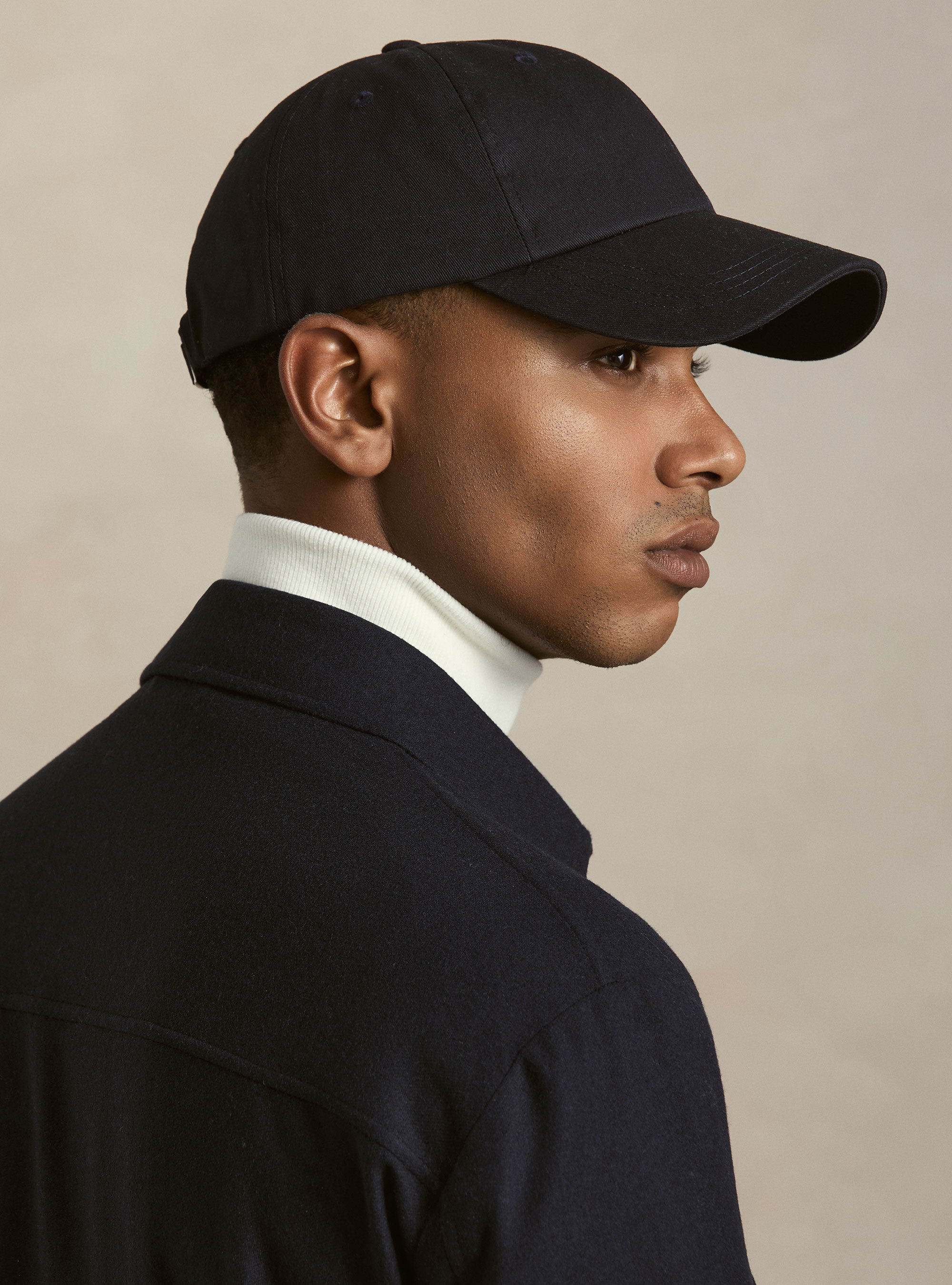 Lightweight wool blend flannel overshirt, NAVY