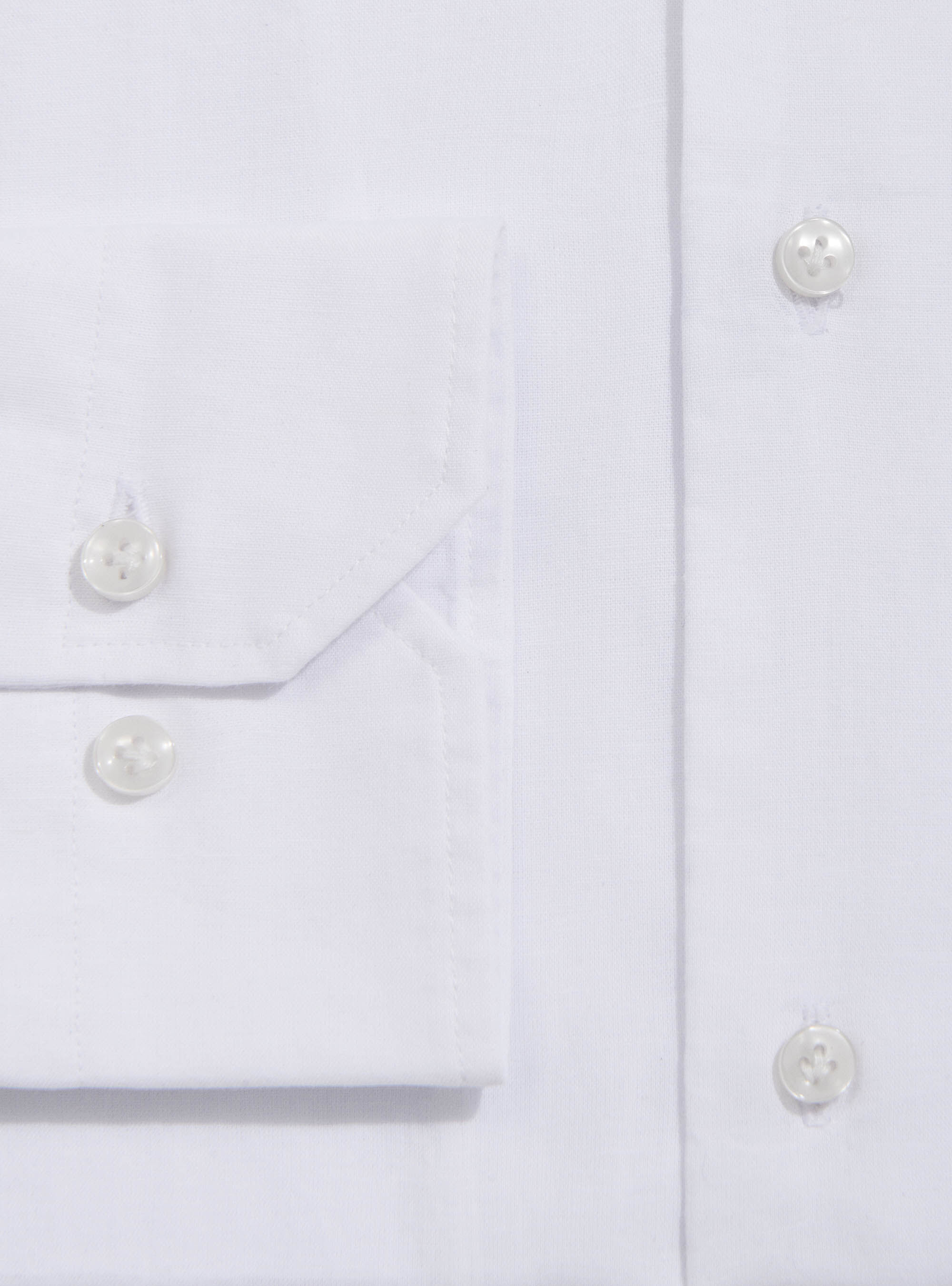 Camicia comfort con collo bowling in cotone e lino, BIANCO