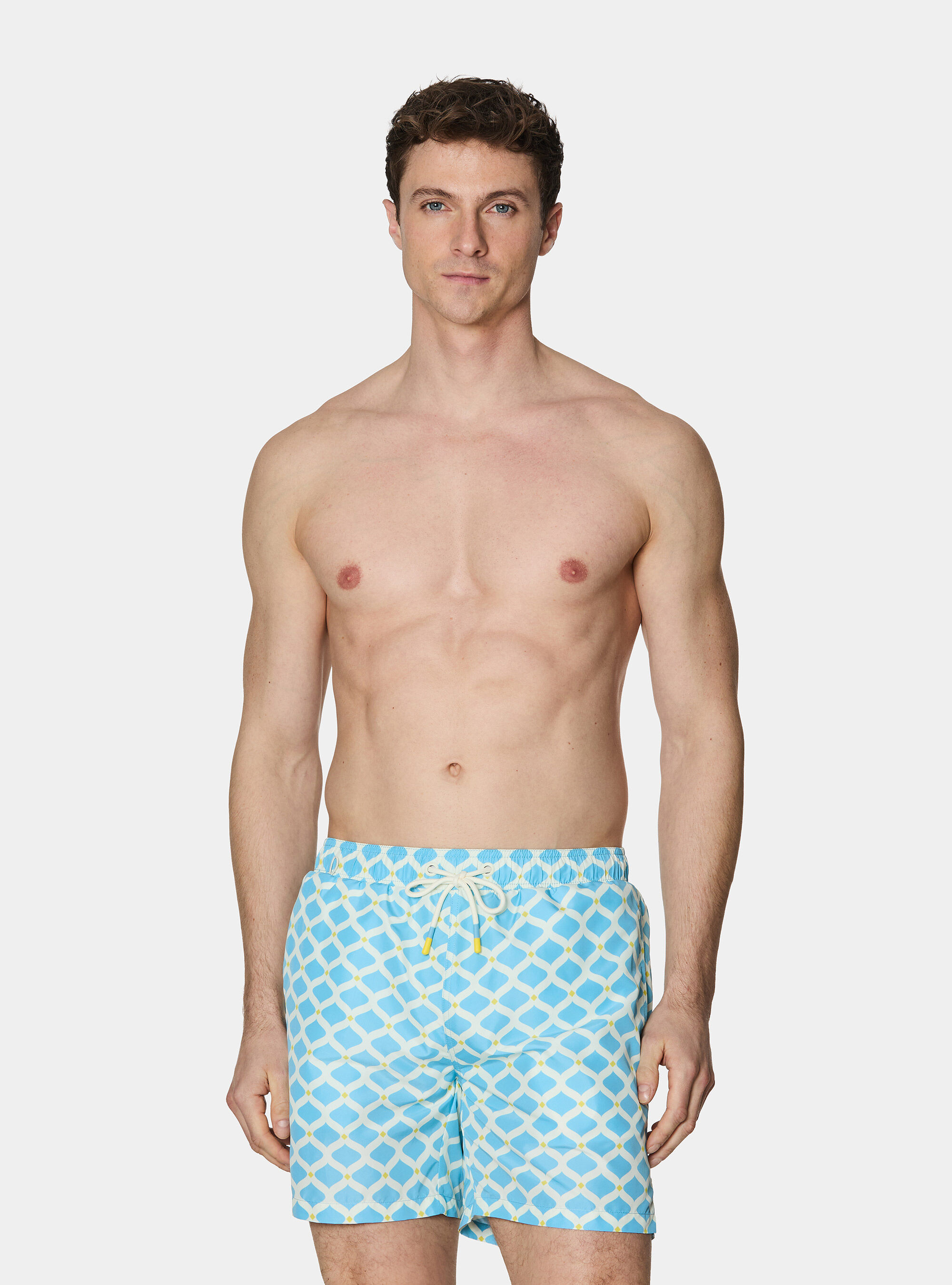 Costume da bagno stampato con fantasia geometrica