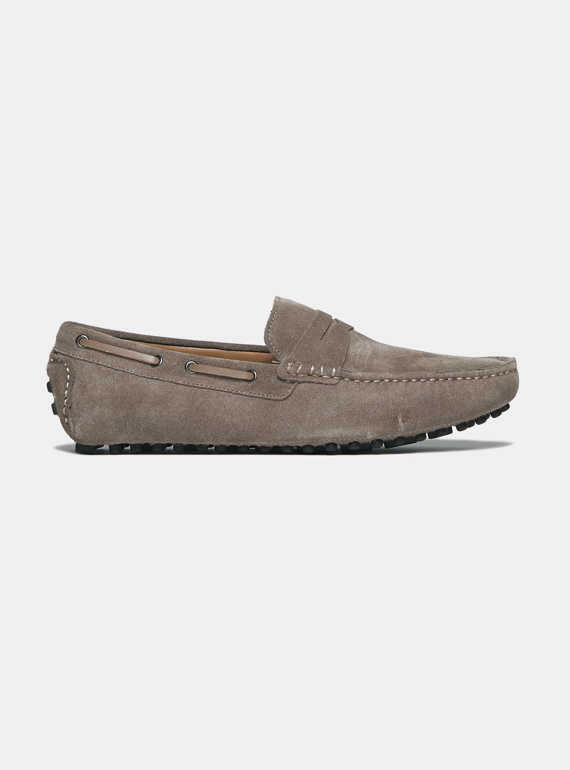 Suede Boat Loafers, MUD