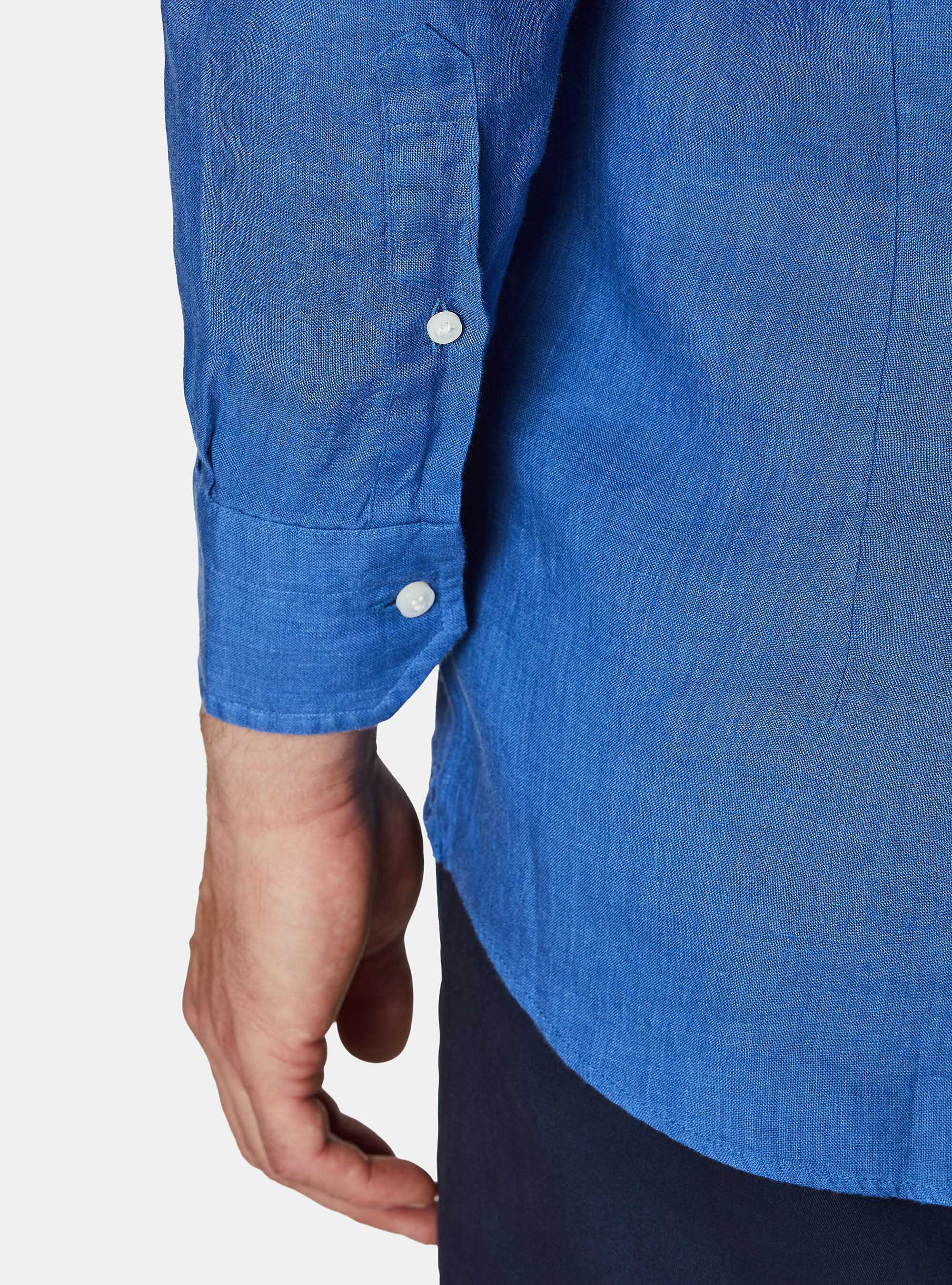 Pure linen shirt, BLUE