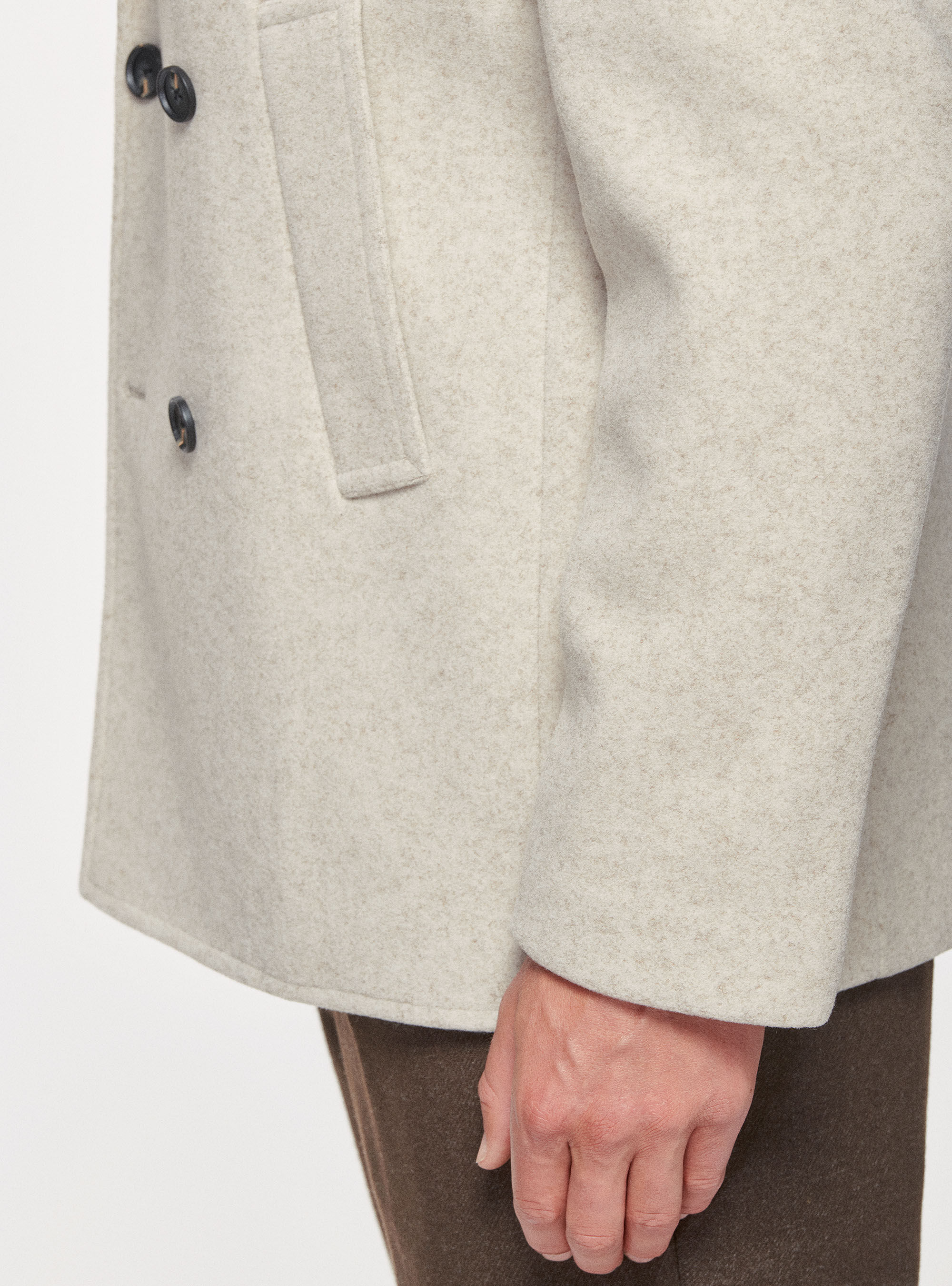 Double breasted skirted peacoat hot sale