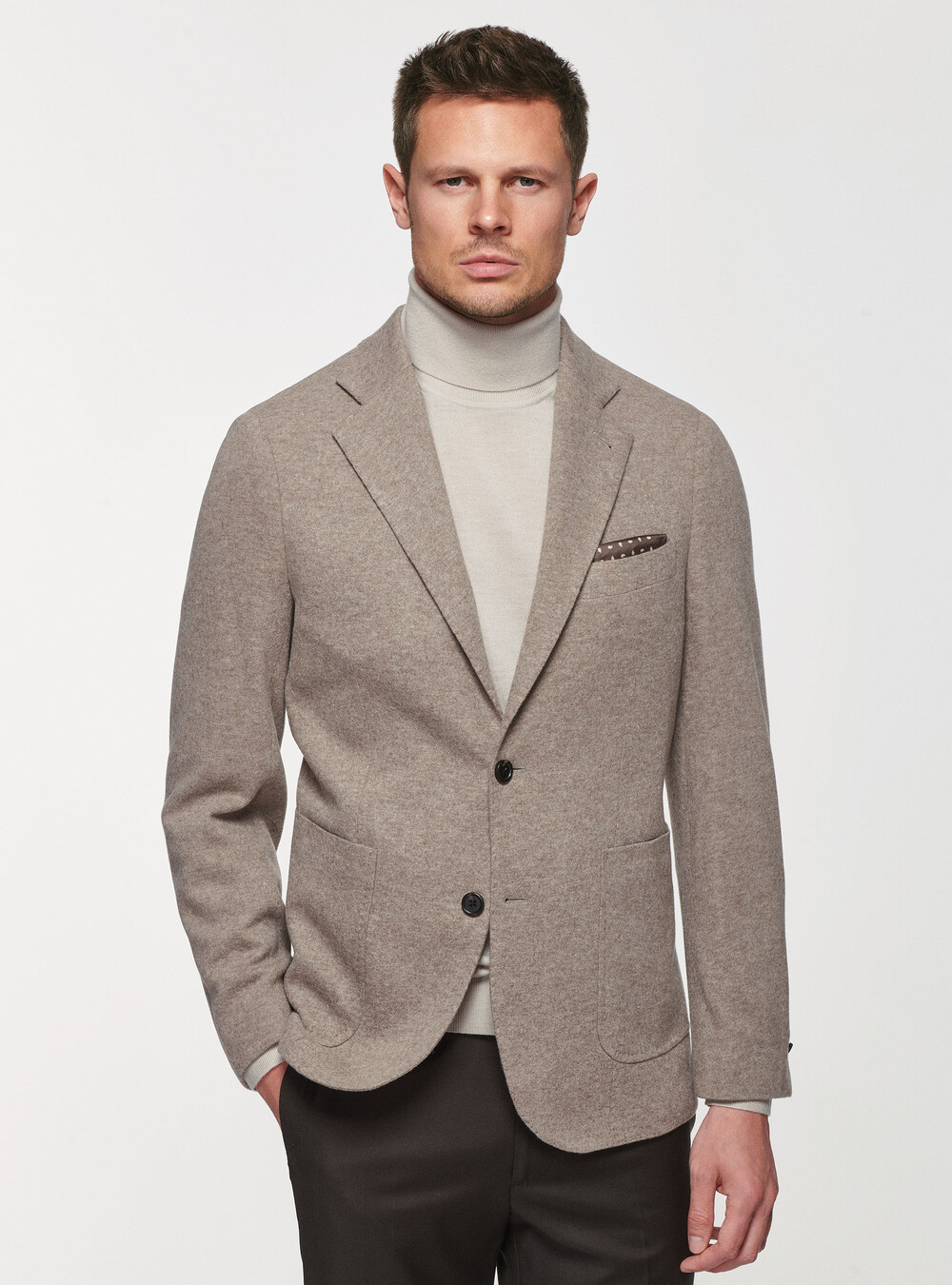 Manteau homme long gris pur laine