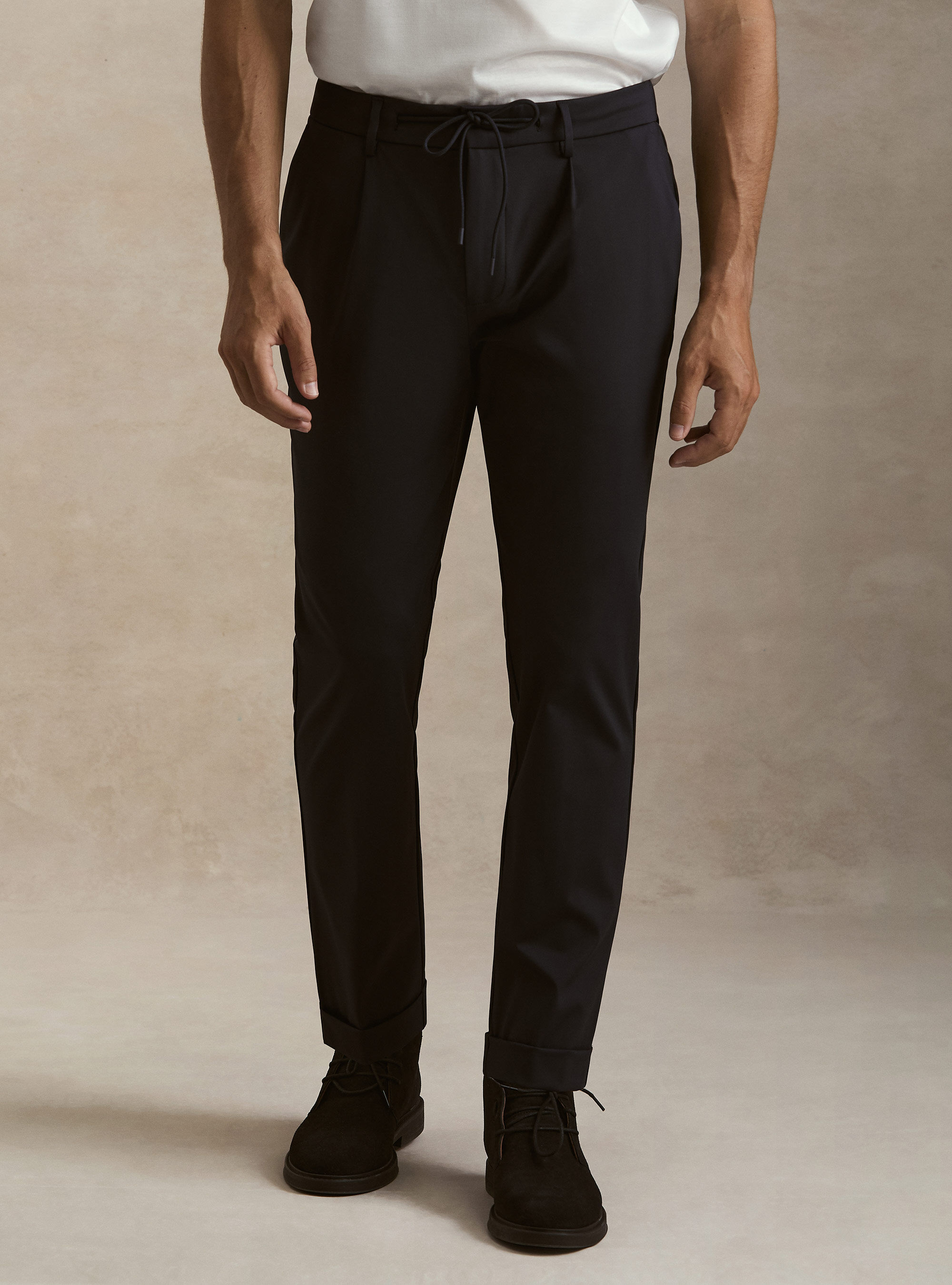 Stretch nylon technical trousers