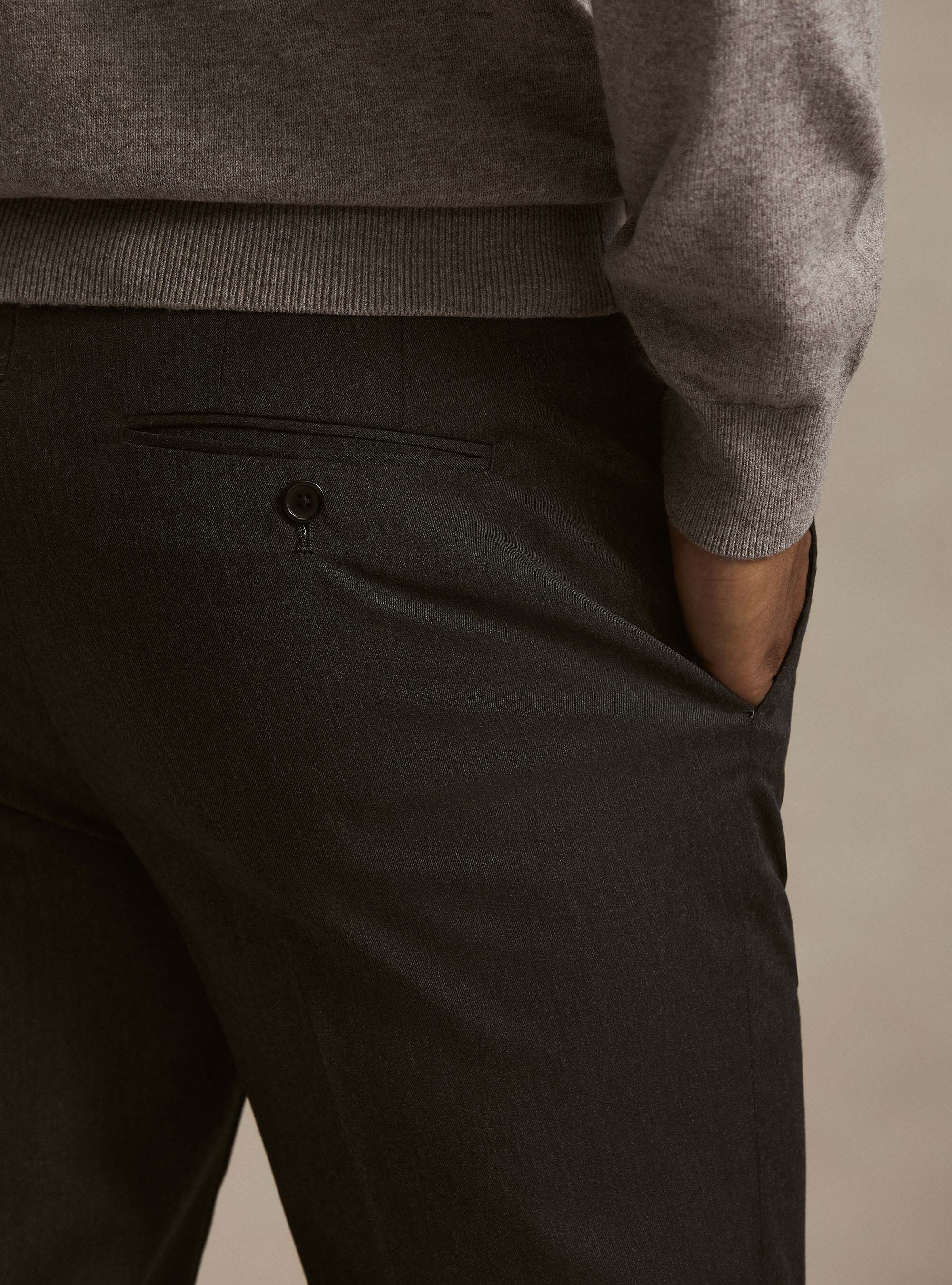 Slim fit classic suit trousers, ASPHALT GREY