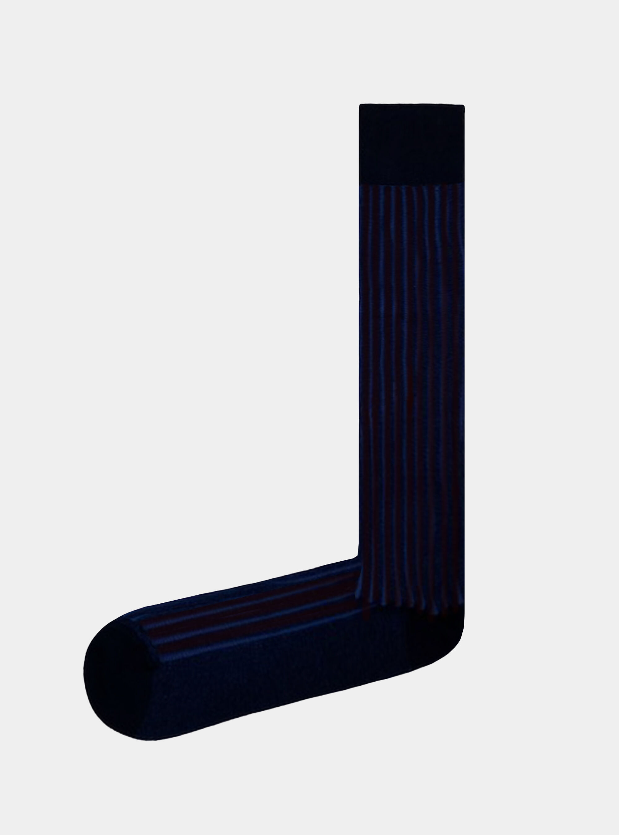 Calza lunga filo scozia in rib, BLUE