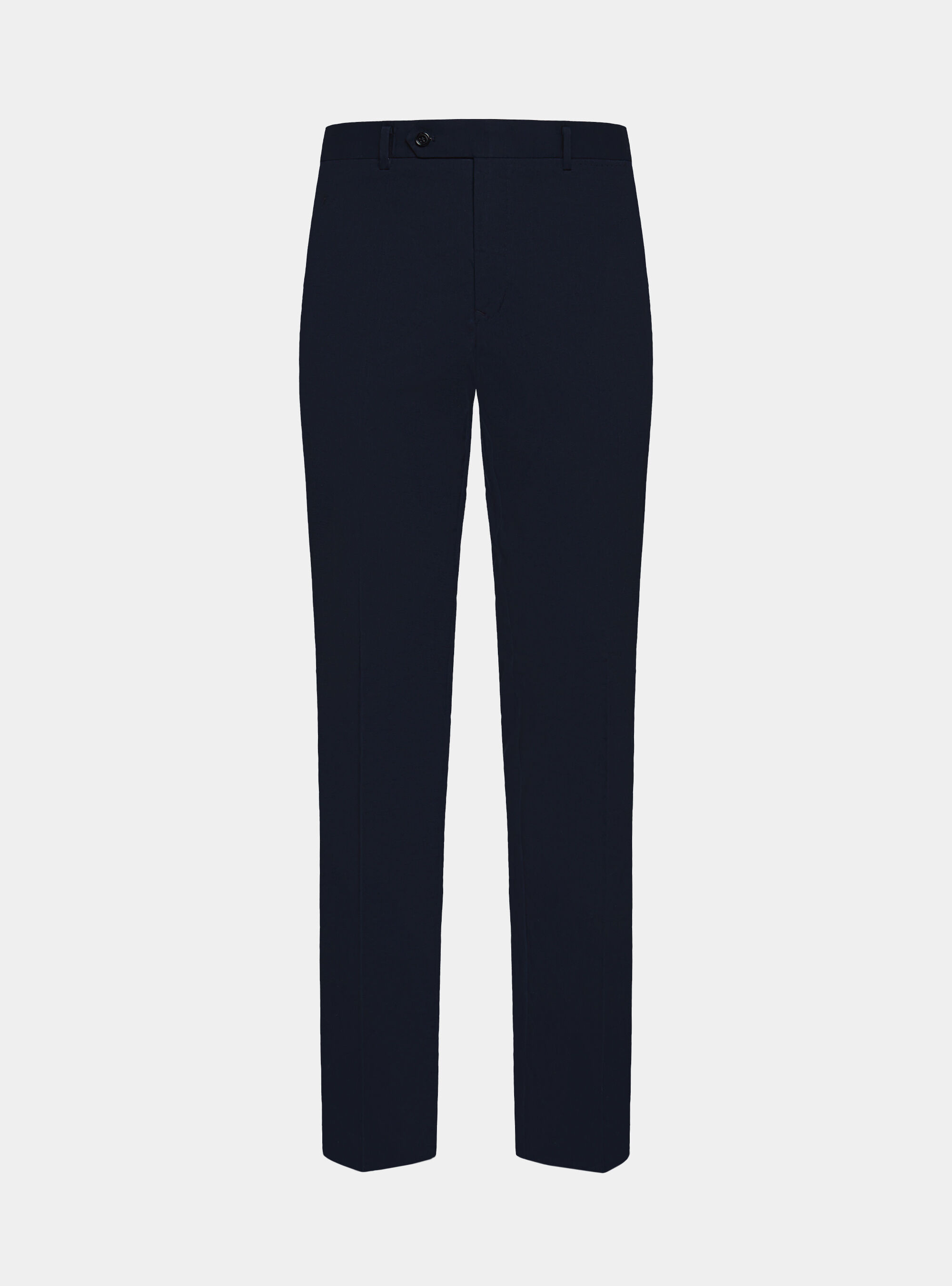 Pantaloni abito in cotone armaturato, BLU NAVY